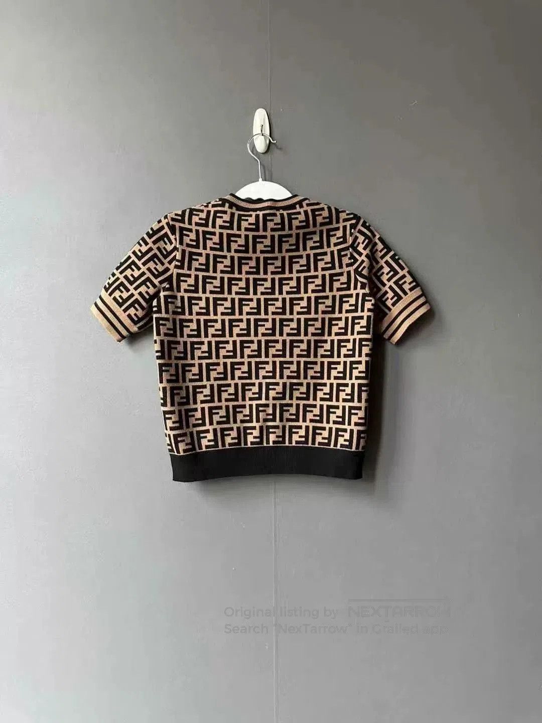 Fendi Fendi Brown All-Over Print Knit Top. Size XS / US 0-2 / IT 36-38 - 2 Thumbnail