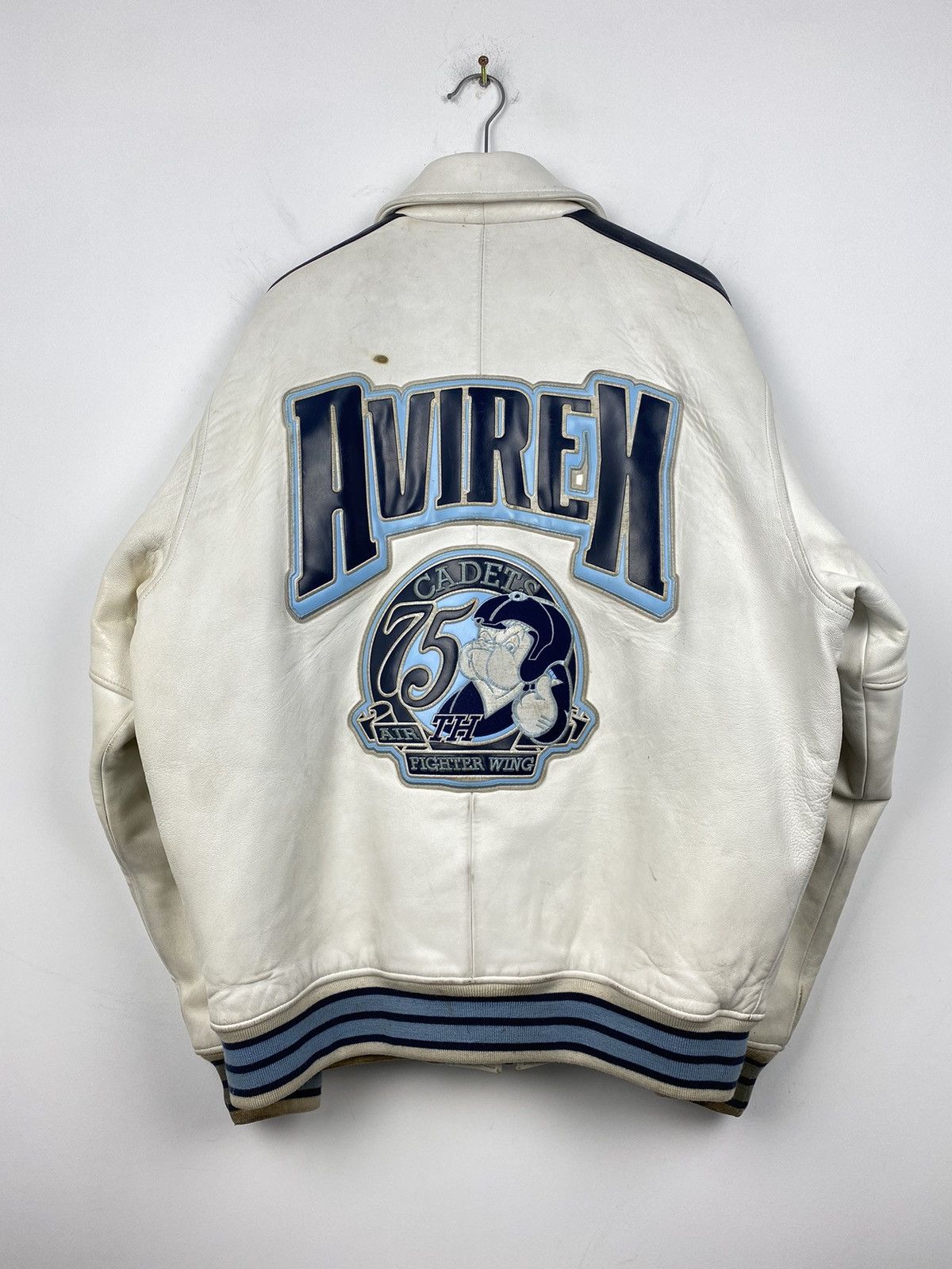 Avirex Vintage Avirex US Air Force Varsity Leather Jacket Size US XL / EU 56 / 4 - 1 Thumbnail