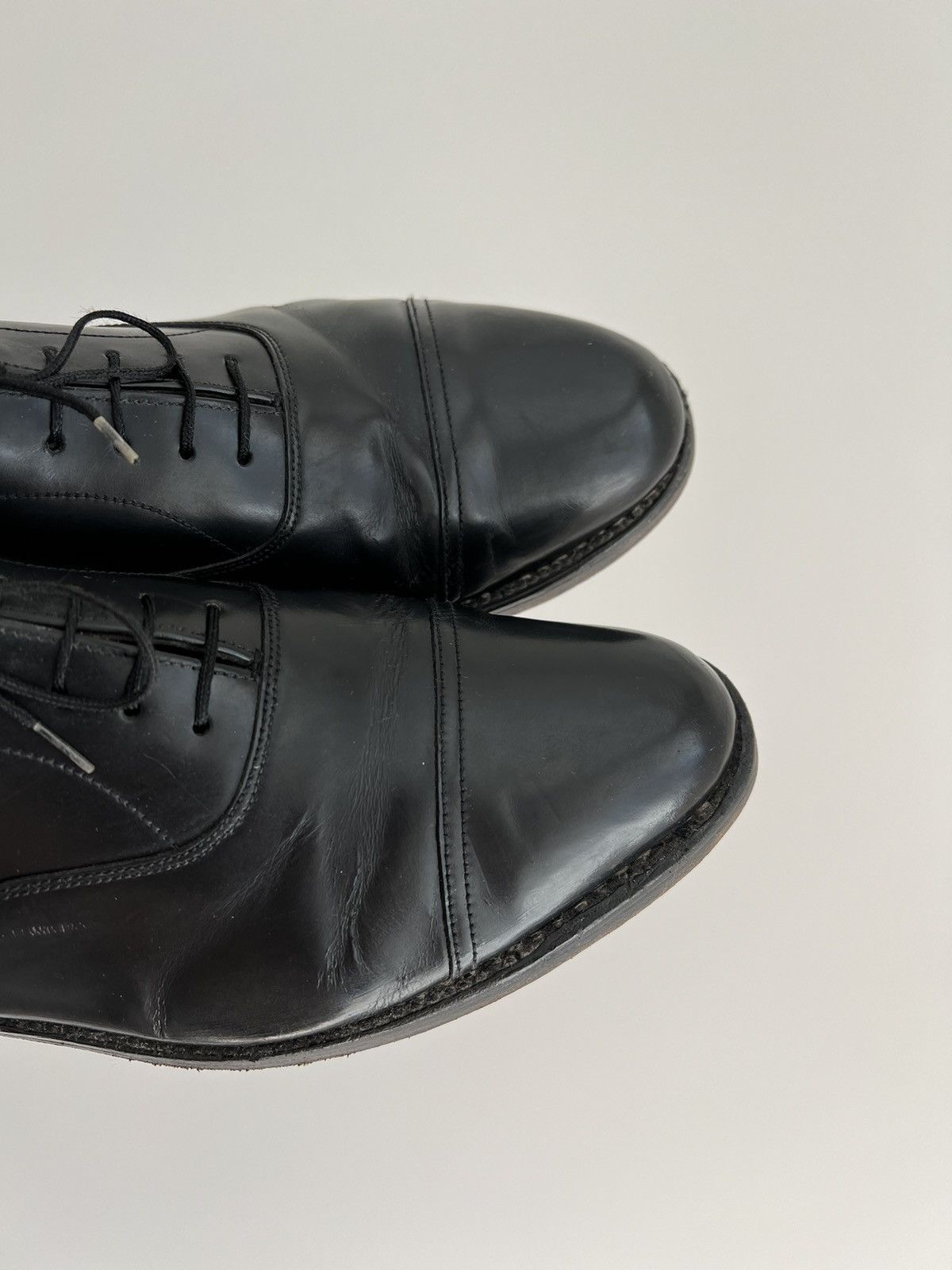 Loake × Vintage Vintage Loake Black Leather Lace up Formal Oxford Shoes Size US 9.5 / EU 42-43 - 4 Thumbnail