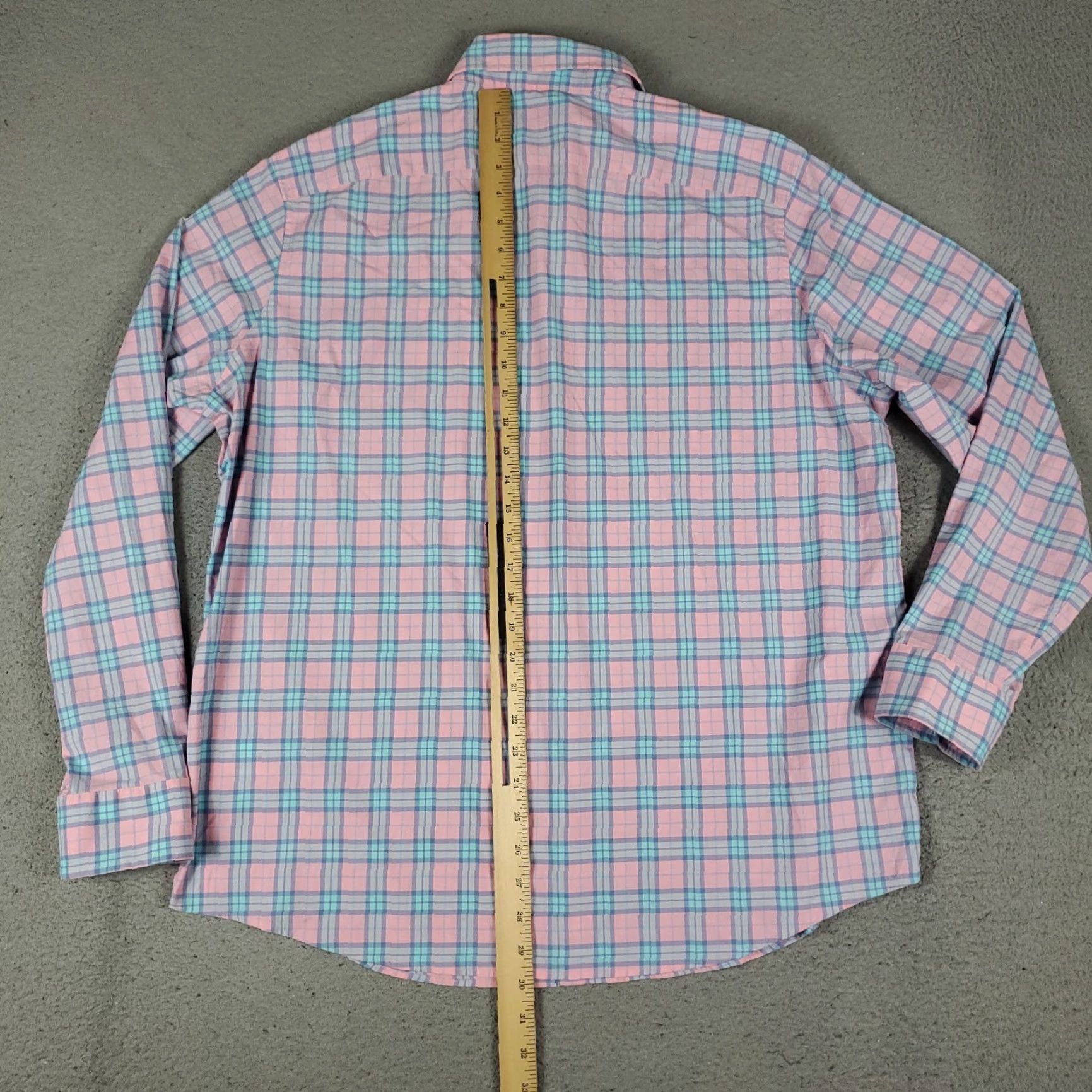 Vineyard Vines Vineyard Vines Shirt Mens XL Pink Plaid Slim Fit Cooper Performance Nylon Shirt Size US XL / EU 56 / 4 - 3 Thumbnail