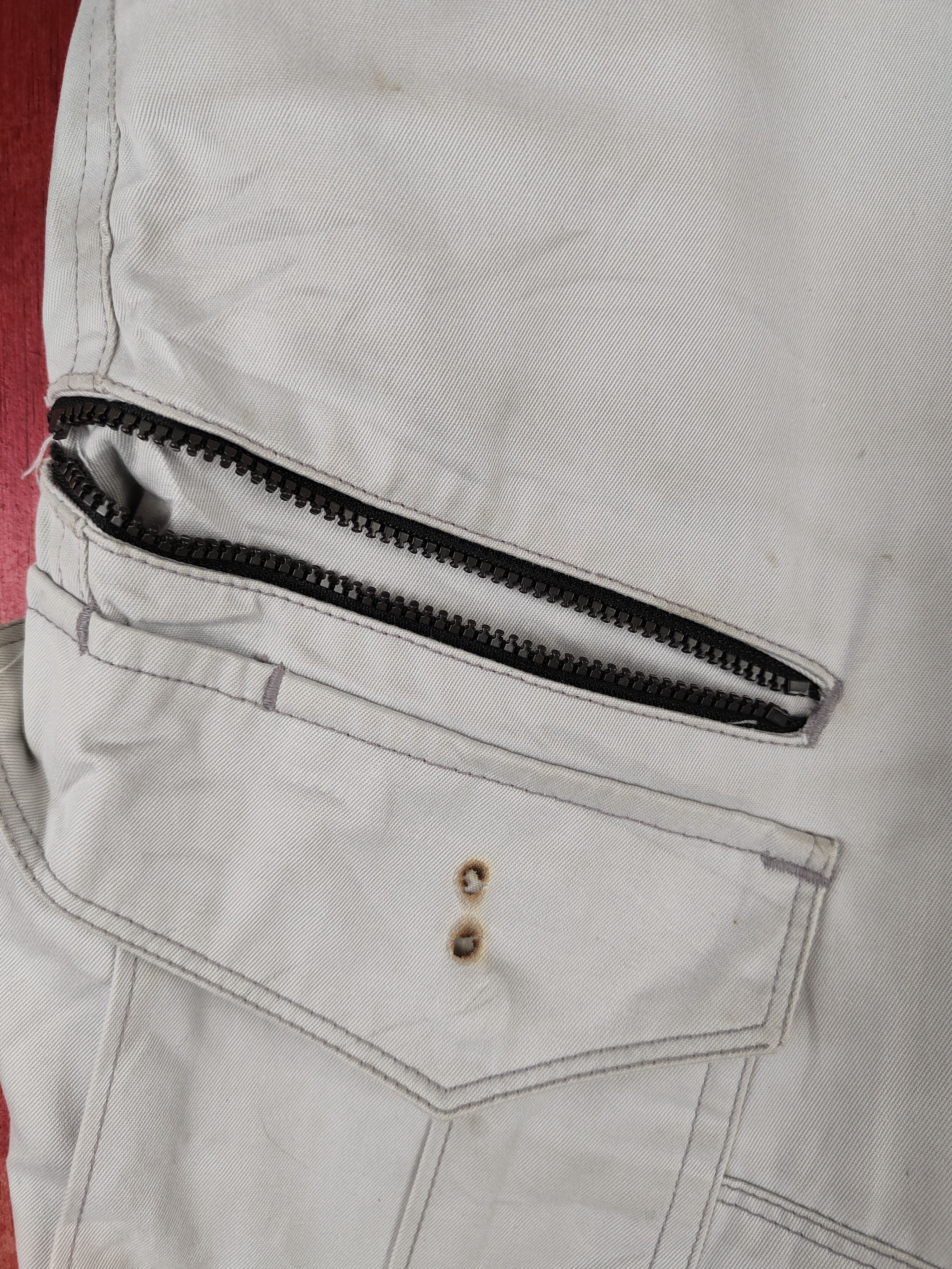 Japanese Brand Burtle Light Gray Multipocket Tactical Cargo Pants #S1280 Size US 29 - 3 Thumbnail