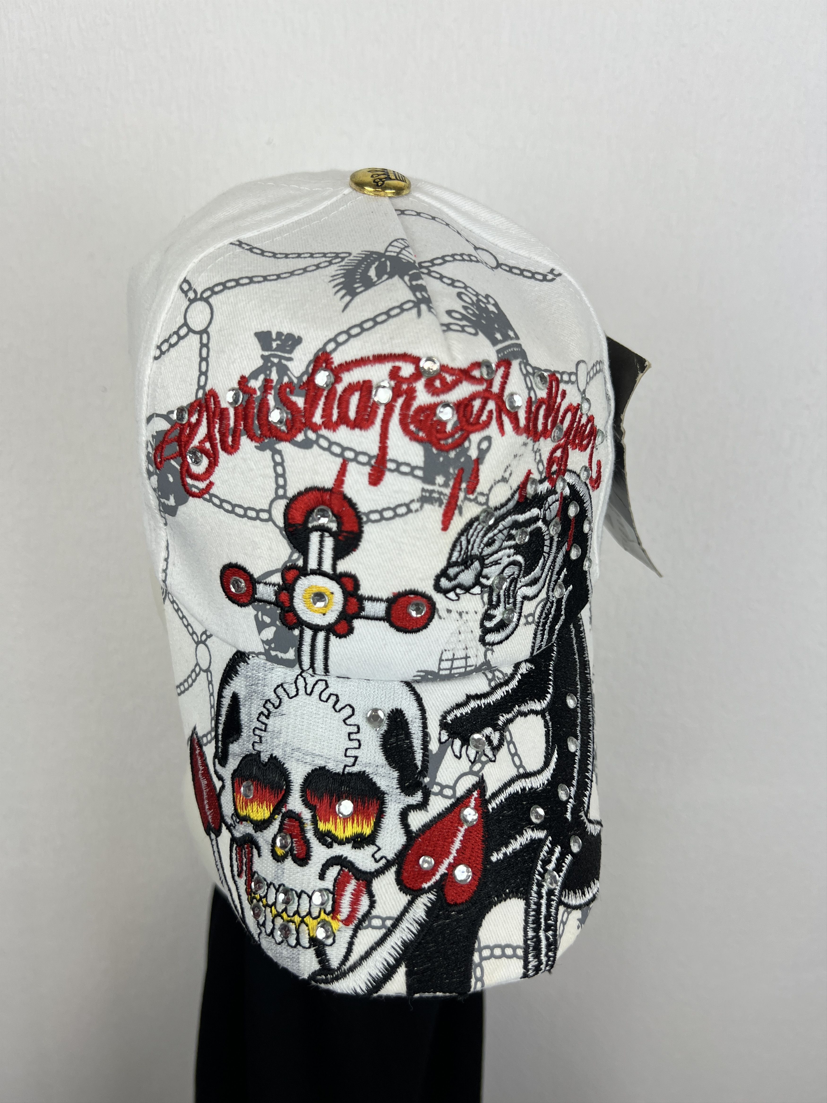 Ed Hardy Ed Hardy Christian Audigier Skull Tiger Cap Hat Love Kills Size ONE SIZE - 1 Thumbnail