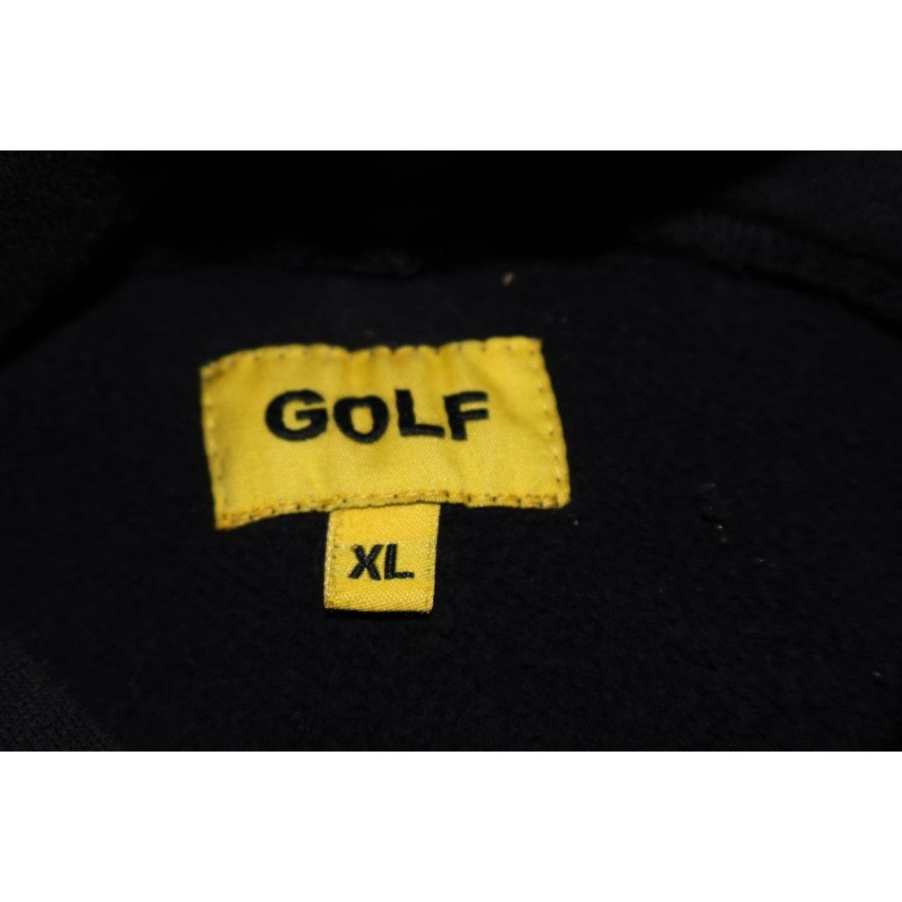 Vintage GOLF Hoodie Mens XL Black Pullover Logo Sweatshirt Kangaroo Size US XL / EU 56 / 4 - 3 Thumbnail