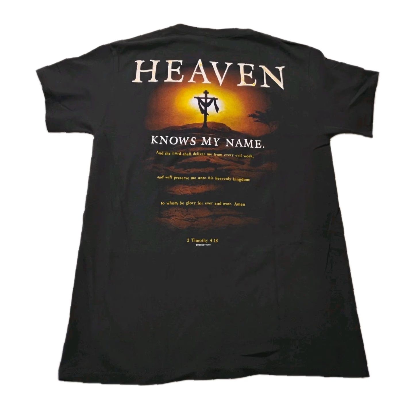 Doublet Jesus Because Of Him Double Sided Graphic T Shirt Black S Mens Short Sleeve Crew Neck Religion Christian Shirt Size US S / EU 44-46 / 1 - 2 Thumbnail