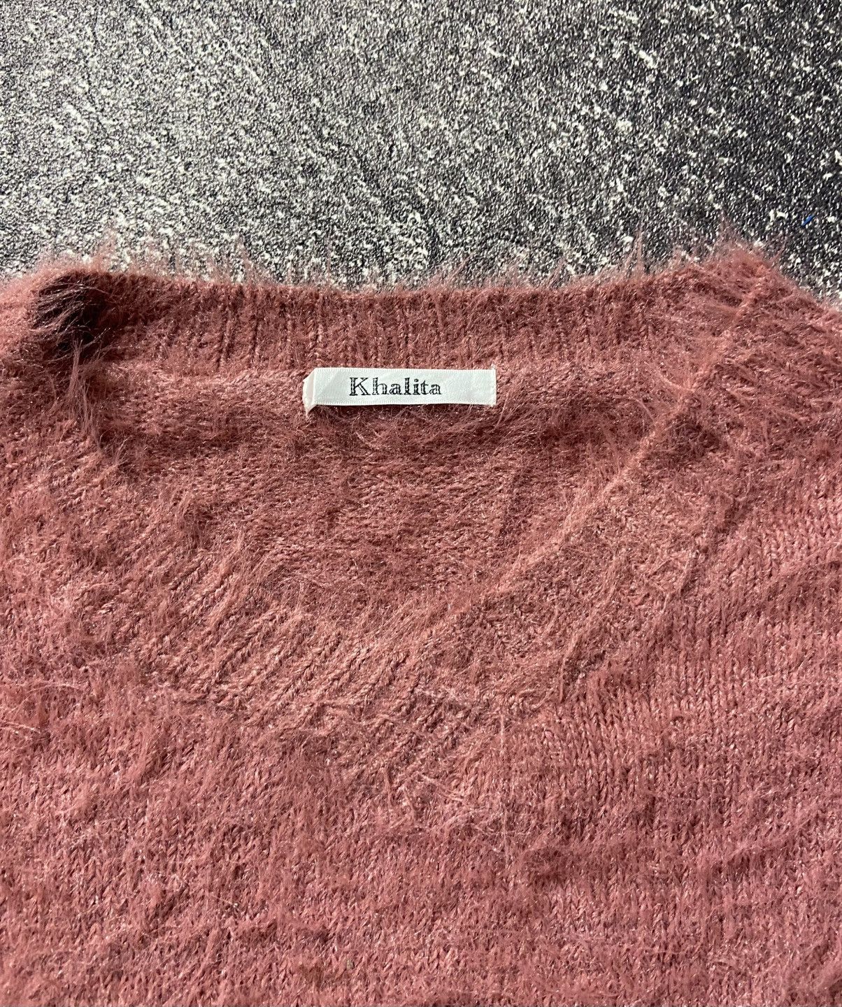 Aran Isles Knitwear × Homespun Knitwear × Japanese Brand Khalita mohair fur shaggy knitwear Size L / US 10 / IT 46 - 2 Thumbnail