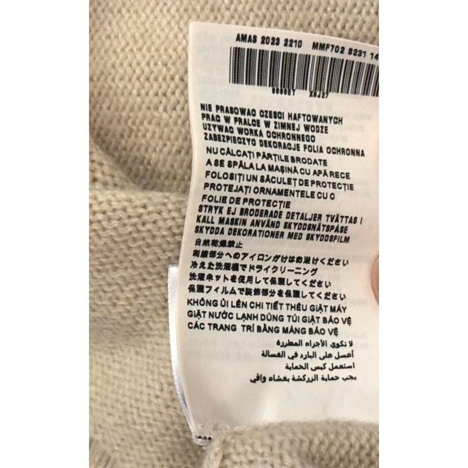 Miu Miu Miu Miu Womens Beige Knit Wool Button-Up Cardigan With Cryst Size XS / US 0-2 / IT 36-38 - 9 Thumbnail