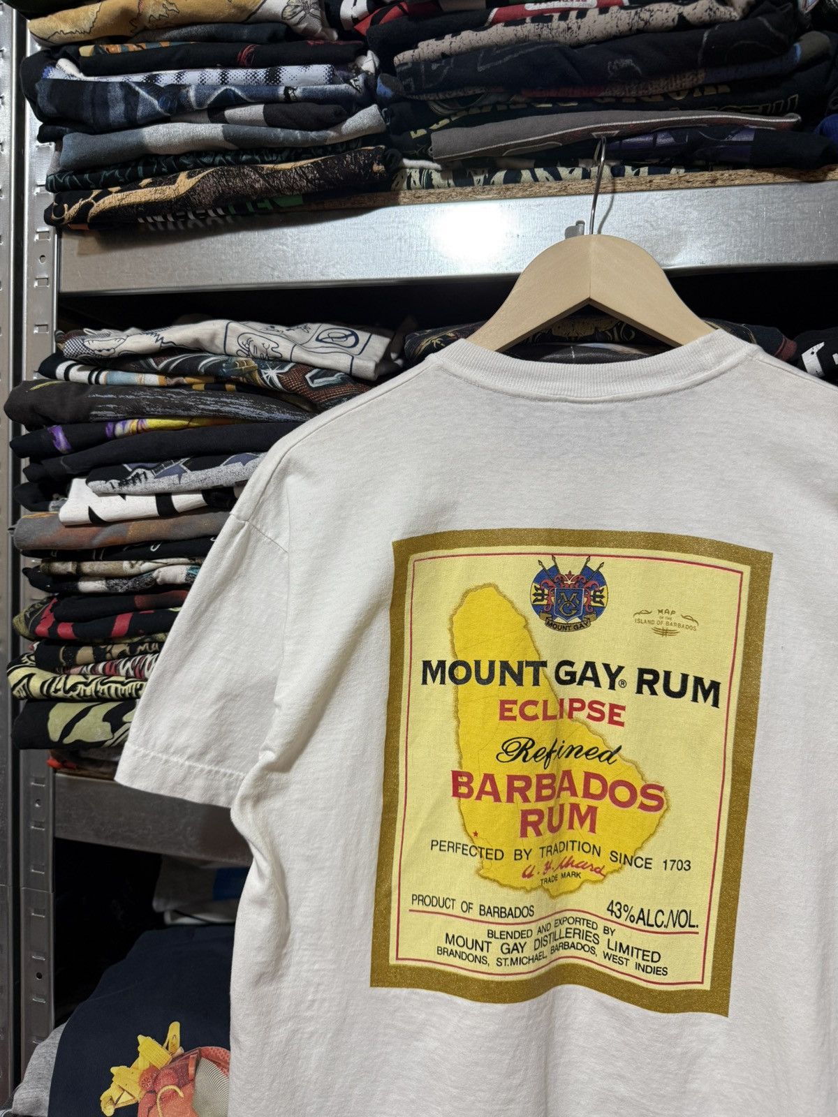 Vintage Vintage 1990’s Mount Gay Refinded Barbados Rum T-Shirt Y2K Size US M / EU 48-50 / 2 - 3 Thumbnail