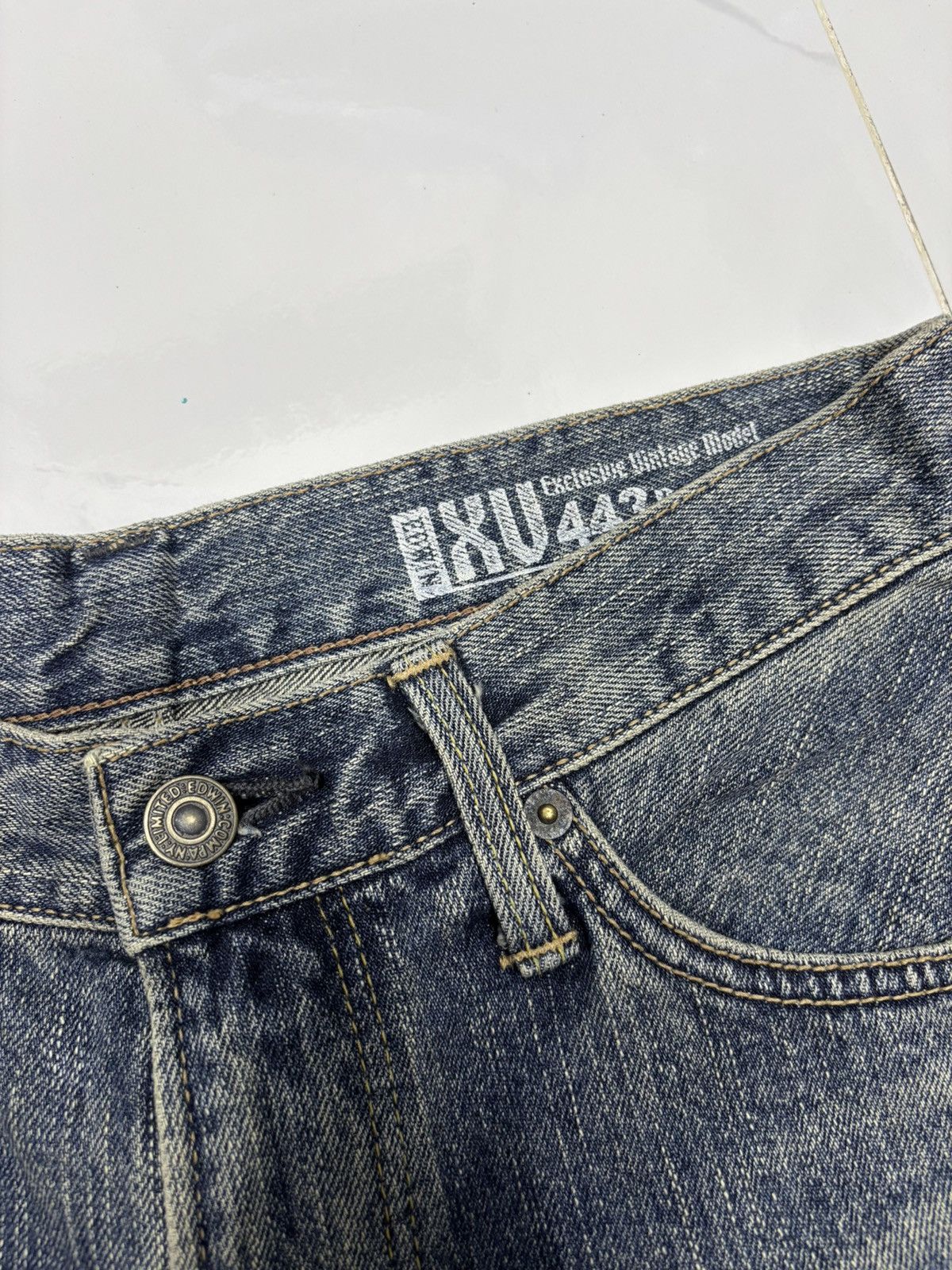 14th Addiction 🔥EDWIN EXCLUSIVE VINTAGE MODEL XU DISTRESSED DENIM JEANS Size US 30 / EU 46 - 10 Thumbnail