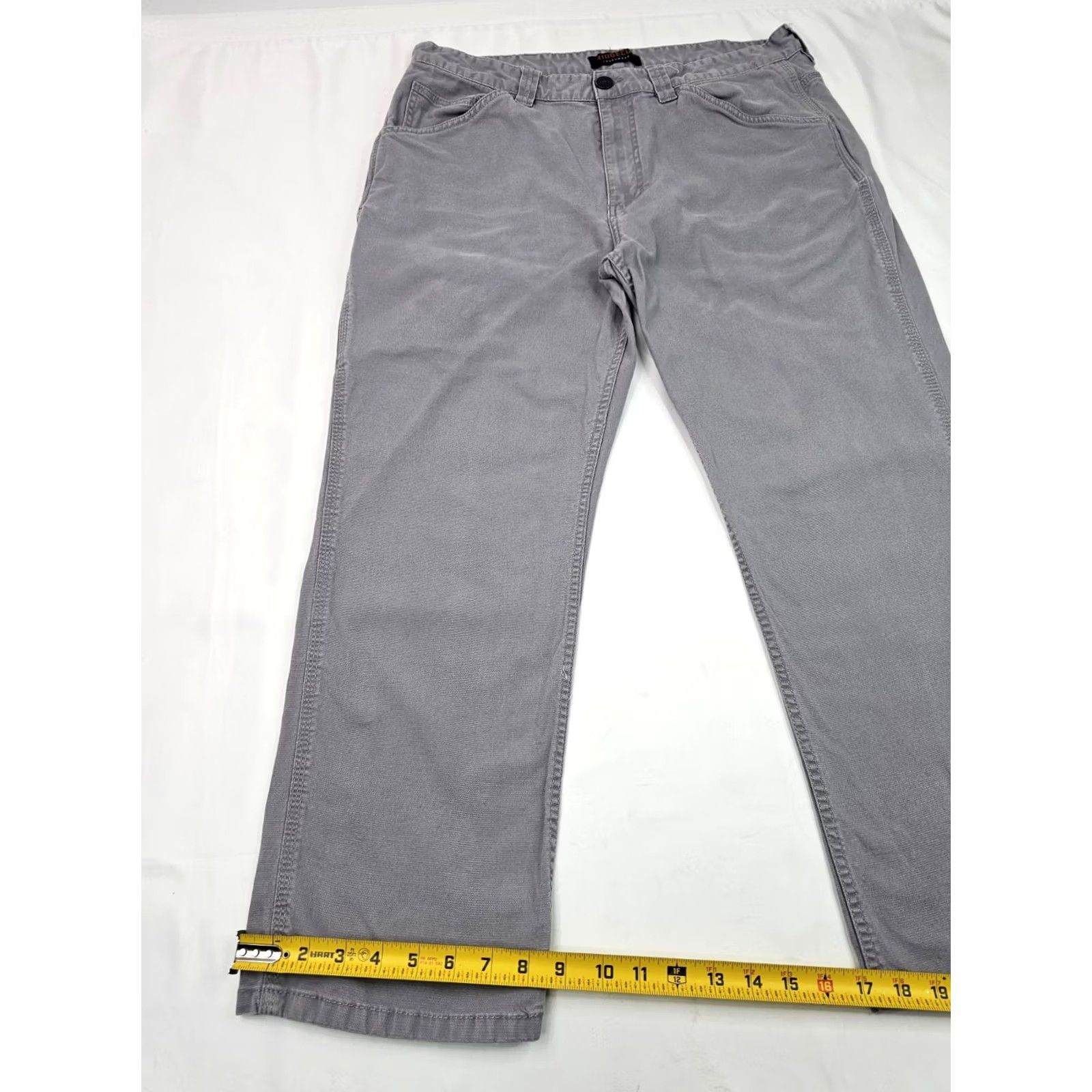 Denime Ridgecut Toughwear Jeans Mens 36x27 Gray Denim Straight Work Cotton Size US 36 / EU 52 - 2 Thumbnail