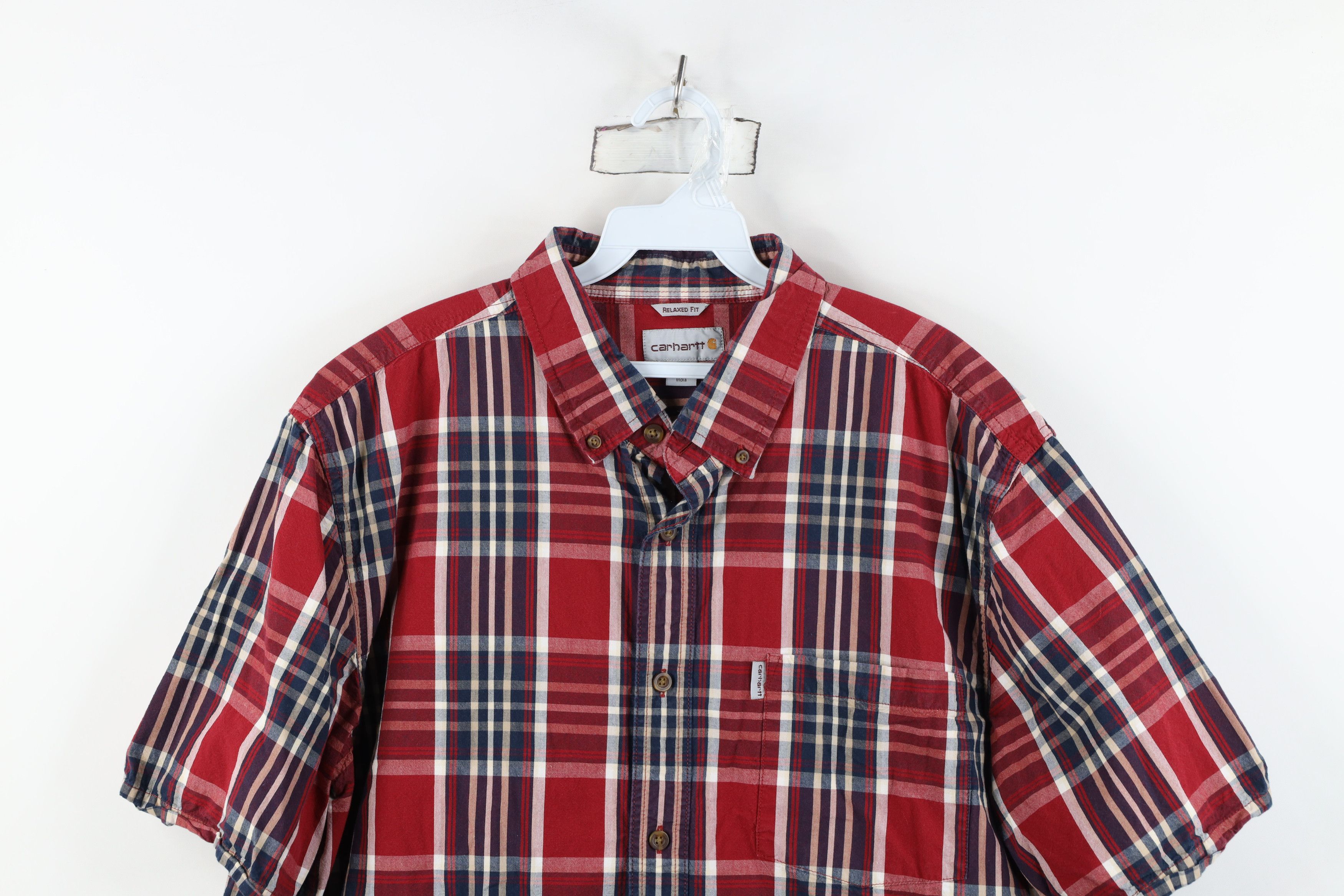 Carhartt Vintage Y2K Carhartt Short Sleeve Button Down Shirt Plaid Size US XL / EU 56 / 4 - 2 Thumbnail