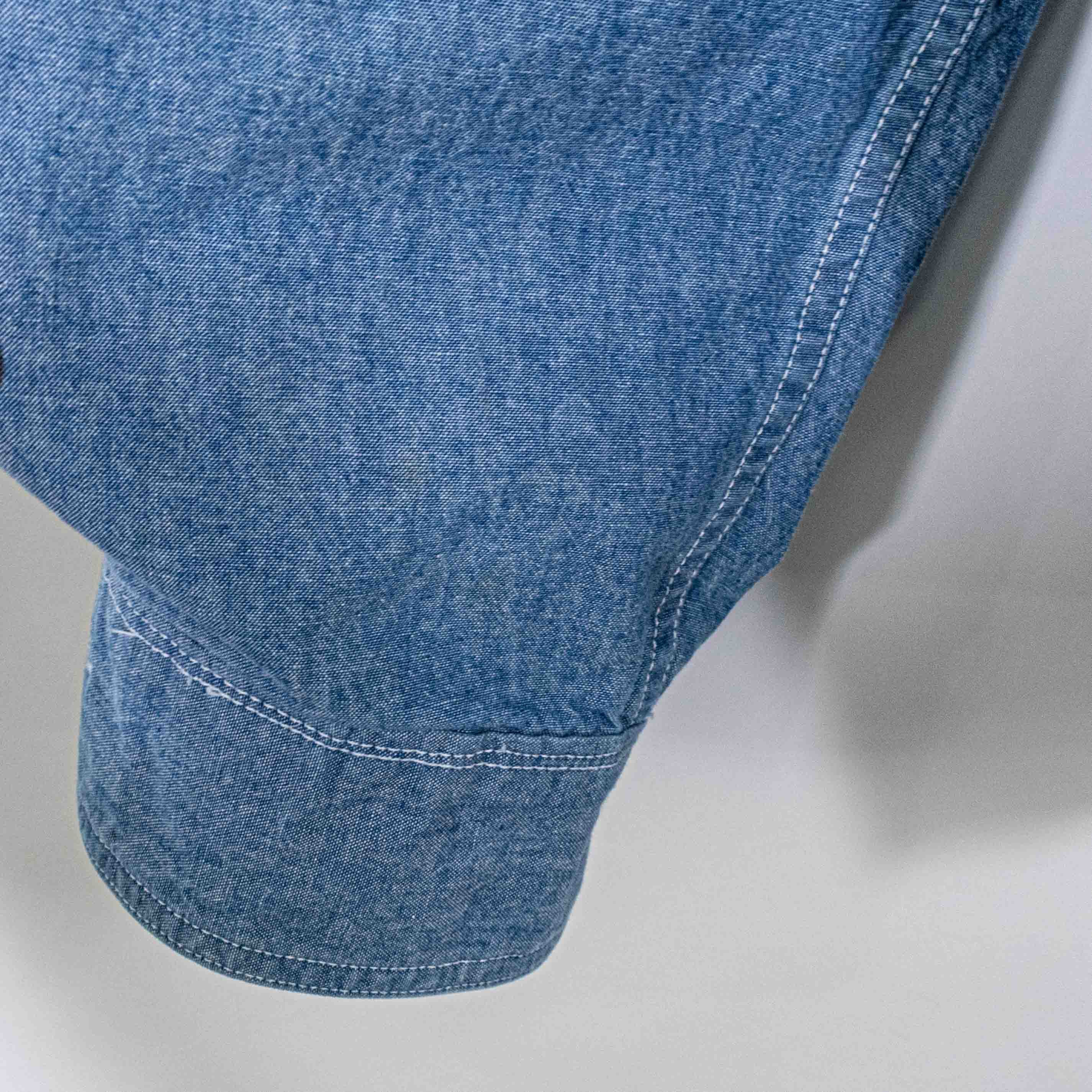 J. Peterman J Peterman Denim Shirt Double Pocket Distressed Workwear Y2K Size US XXL / EU 58 / 5 - 9 Thumbnail