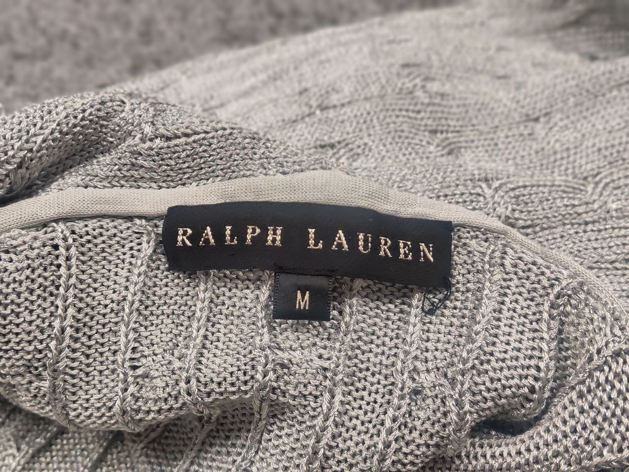 Ralph Lauren Ralph Lauren Black Label Cable Knit Poncho Cardigan Mettalic Size M / US 6-8 / IT 42-44 - 11 Thumbnail