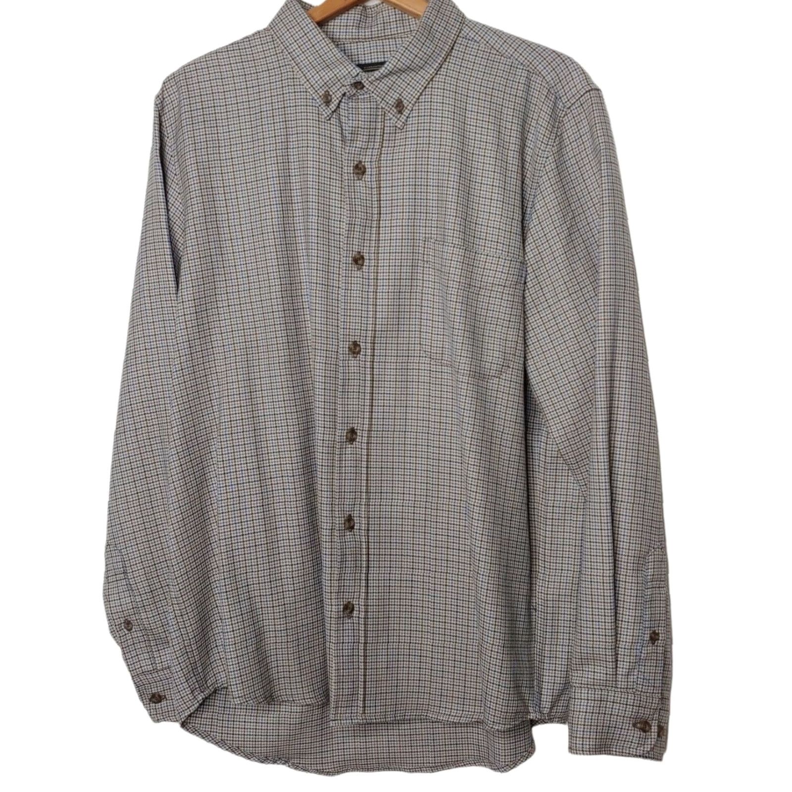 Pendleton VINTAGE Pendleton Shirt Men L Brown Plaid Herringbone Wool 100% Virgin Wool Button-Down Collared Workwear Preppy Size US L / EU 52-54 / 3 - 2 Thumbnail