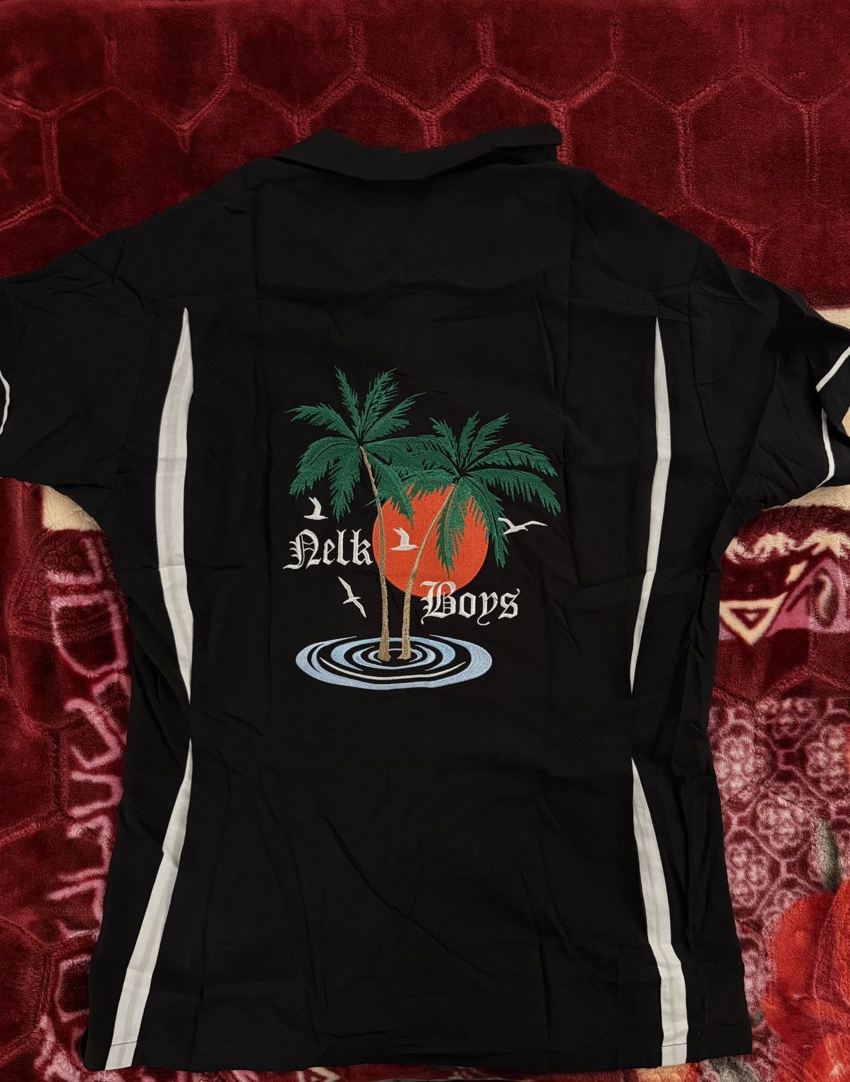 Full Send Nelk Boys Bowling Shirt Black Size Medium Size US M / EU 48-50 / 2 - 3 Thumbnail
