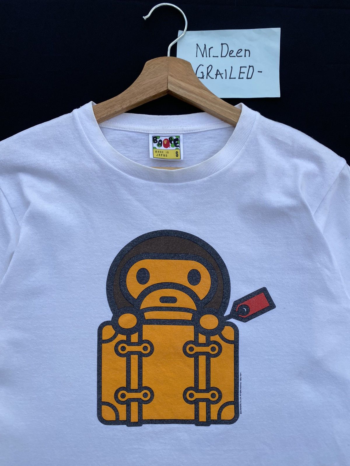 Bape Rare!! A BATHING APE Baby Milo White T-shirts Size US S / EU 44-46 / 1 - 1 Thumbnail