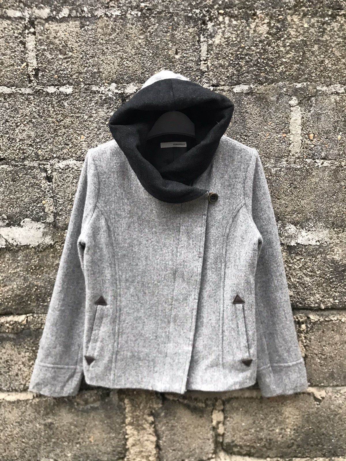 Japanese Brand 🔥Bonappetit Button Wool Cropped Jacket Size S / US 4 / IT 40 - 1 Thumbnail