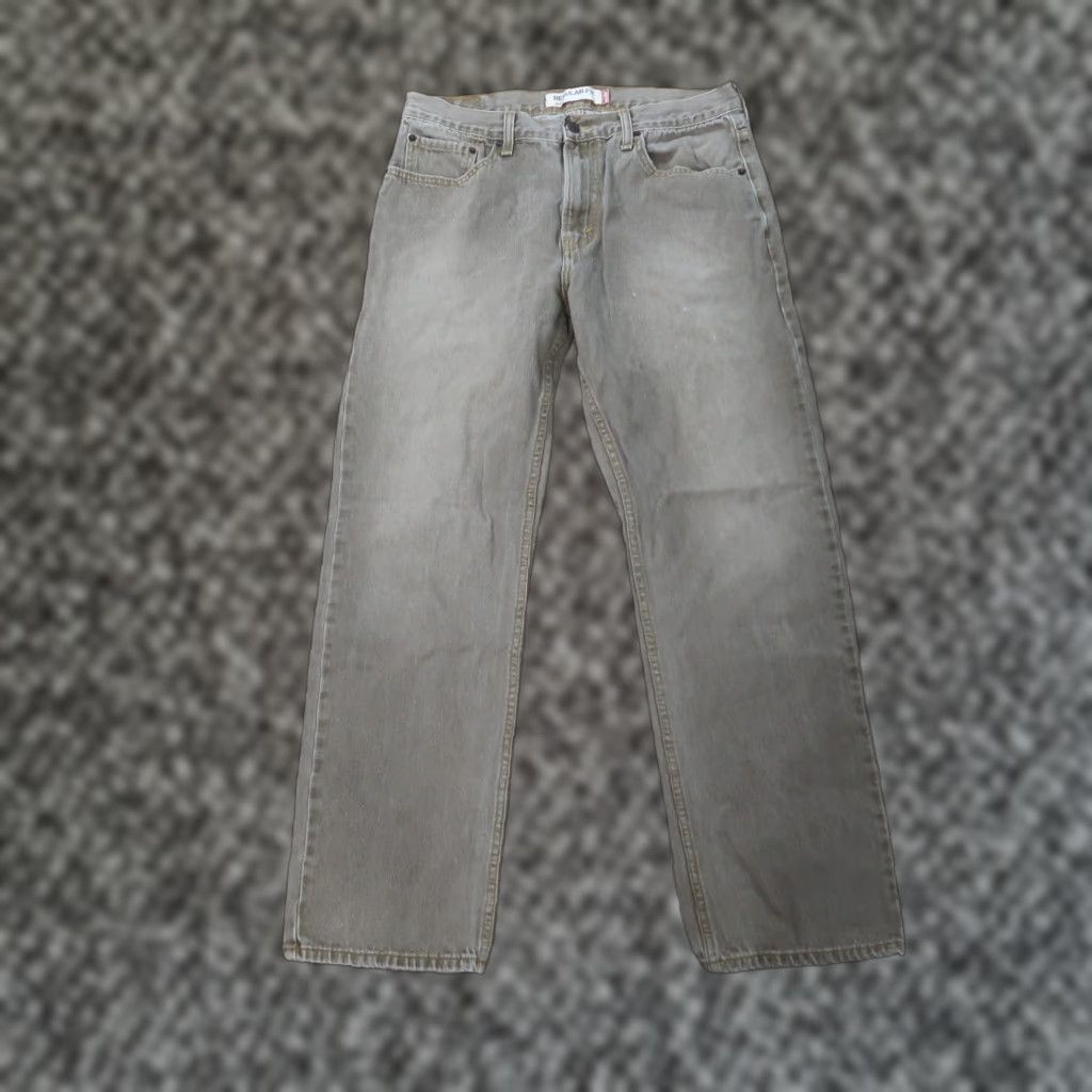 Levi's Levi's 505 Regular Fit Straight Leg Jeans Mens 36x32 Beige Denim Pants Size US 36 / EU 52 - 1 Thumbnail