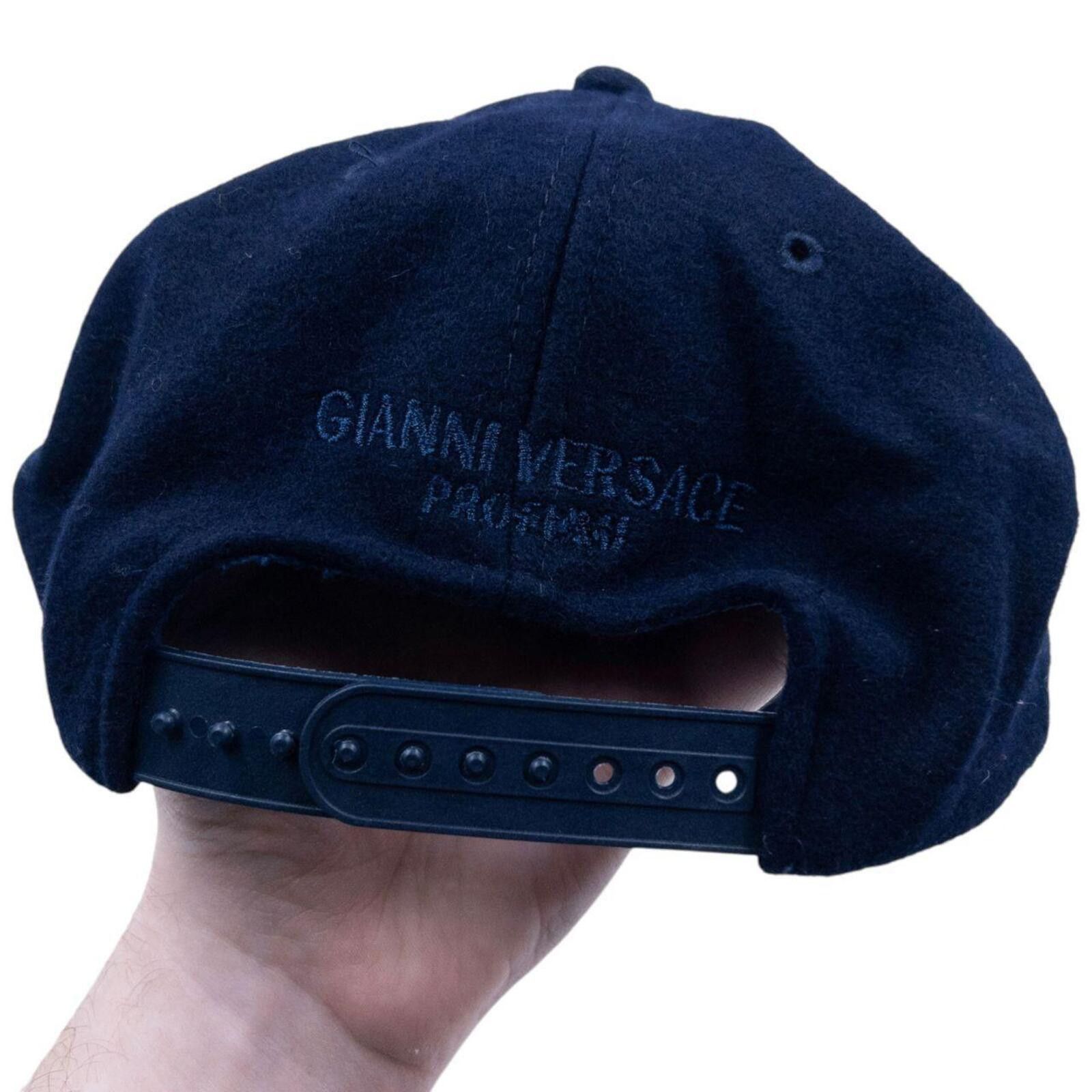 Versace Vintage 2000s Versace Jeans Collection Embroidered Wool Hat Size ONE SIZE - 4 Thumbnail