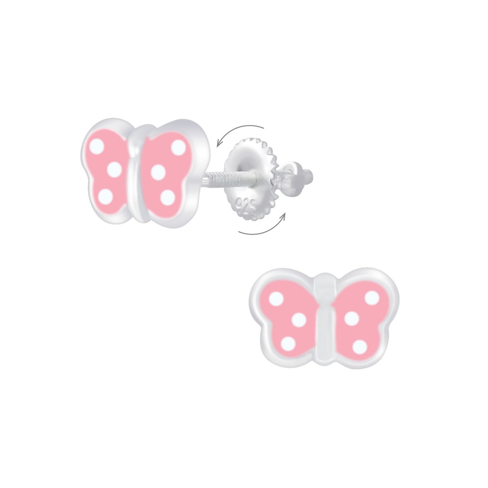 & Other Stories Silver Butterfly Screw Back Earrings Size ONE SIZE - 1 Preview