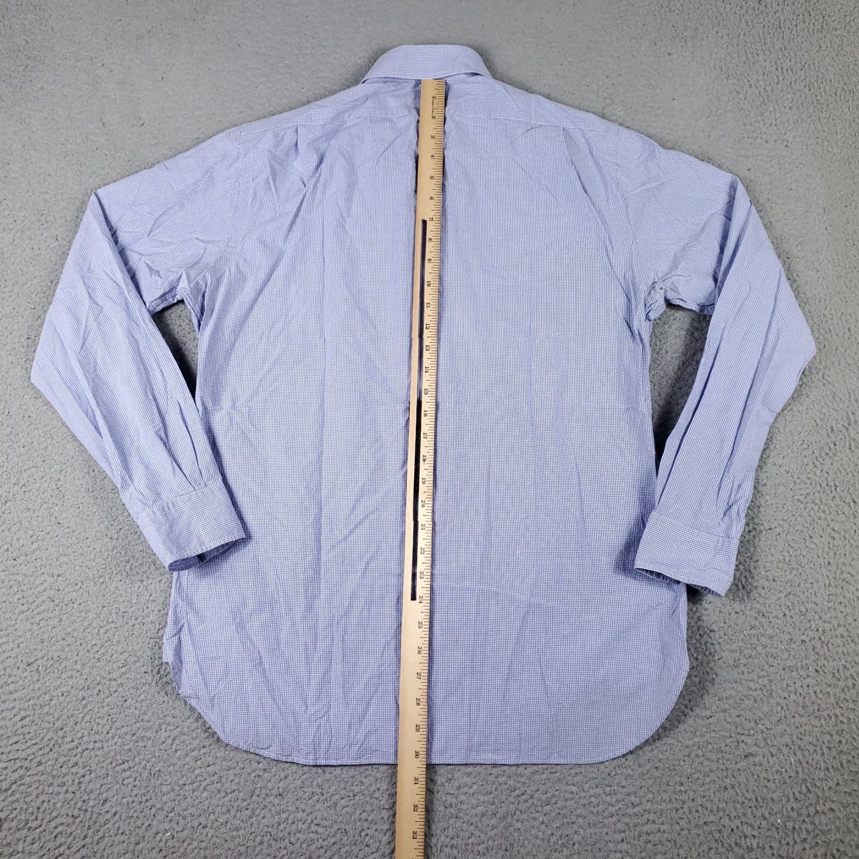 Ralph Lauren Ralph Lauren Shirt 15.5 Blue Check Dress Shirt Button Up Long Sleeve Cotton Regular Mens Size 40R - 5 Thumbnail