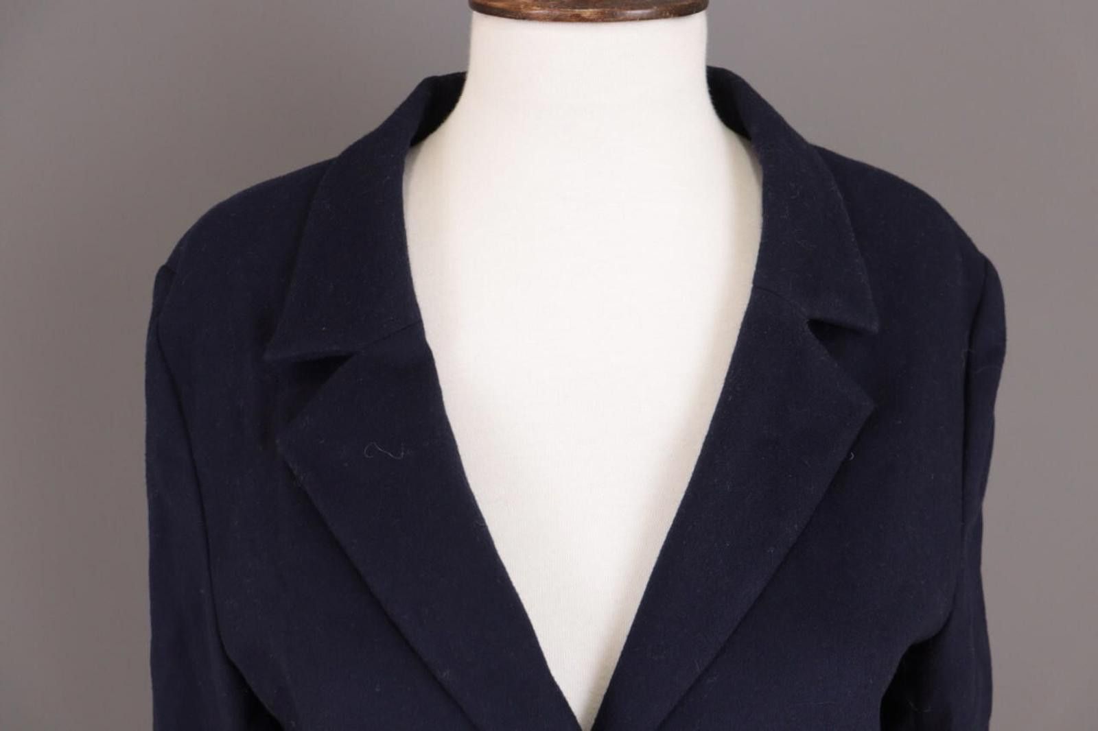 Designer Cinzia Rocca Blue Wool Cashmere Size I 46 / GB 14 / USA 10 Size L / US 10 / IT 46 - 4 Thumbnail