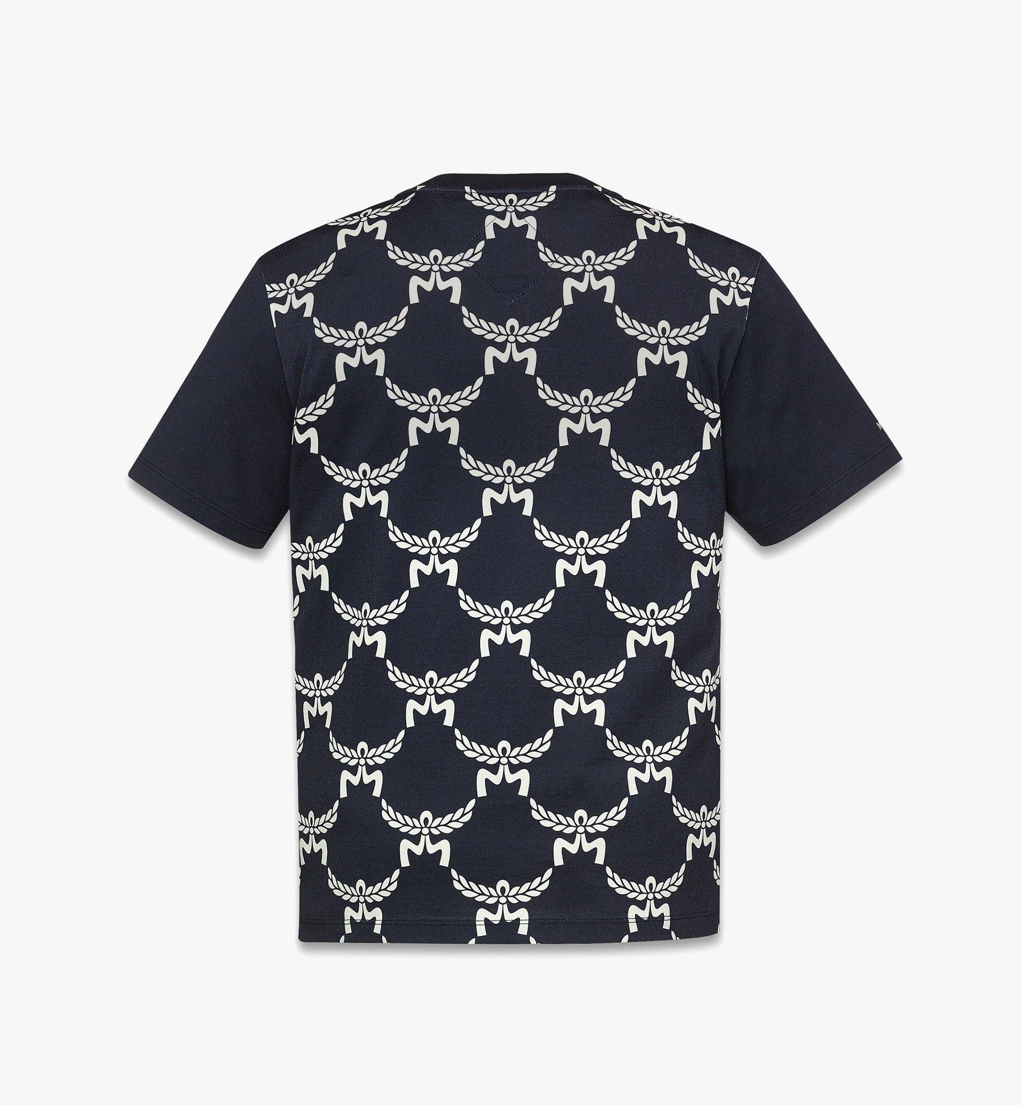MCM o1mt1gz0126 Lauretos Monogram T-Shirt in Blue Size L / US 10 / IT 46 - 3 Thumbnail