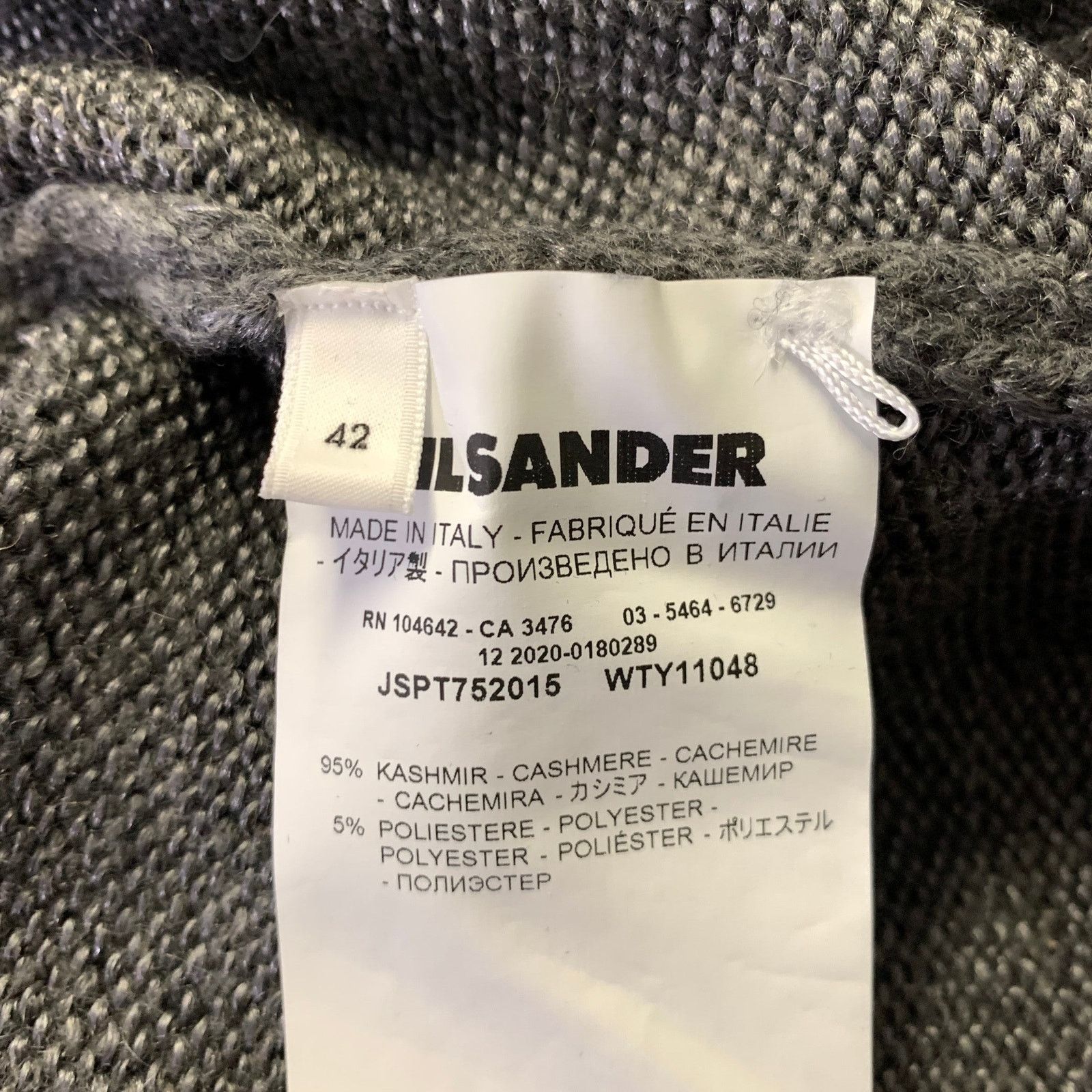 Jil Sander JIL SANDER Size M Grey Cashmere Blend Turtleneck Sweater Size M / US 6-8 / IT 42-44 - 6 Thumbnail