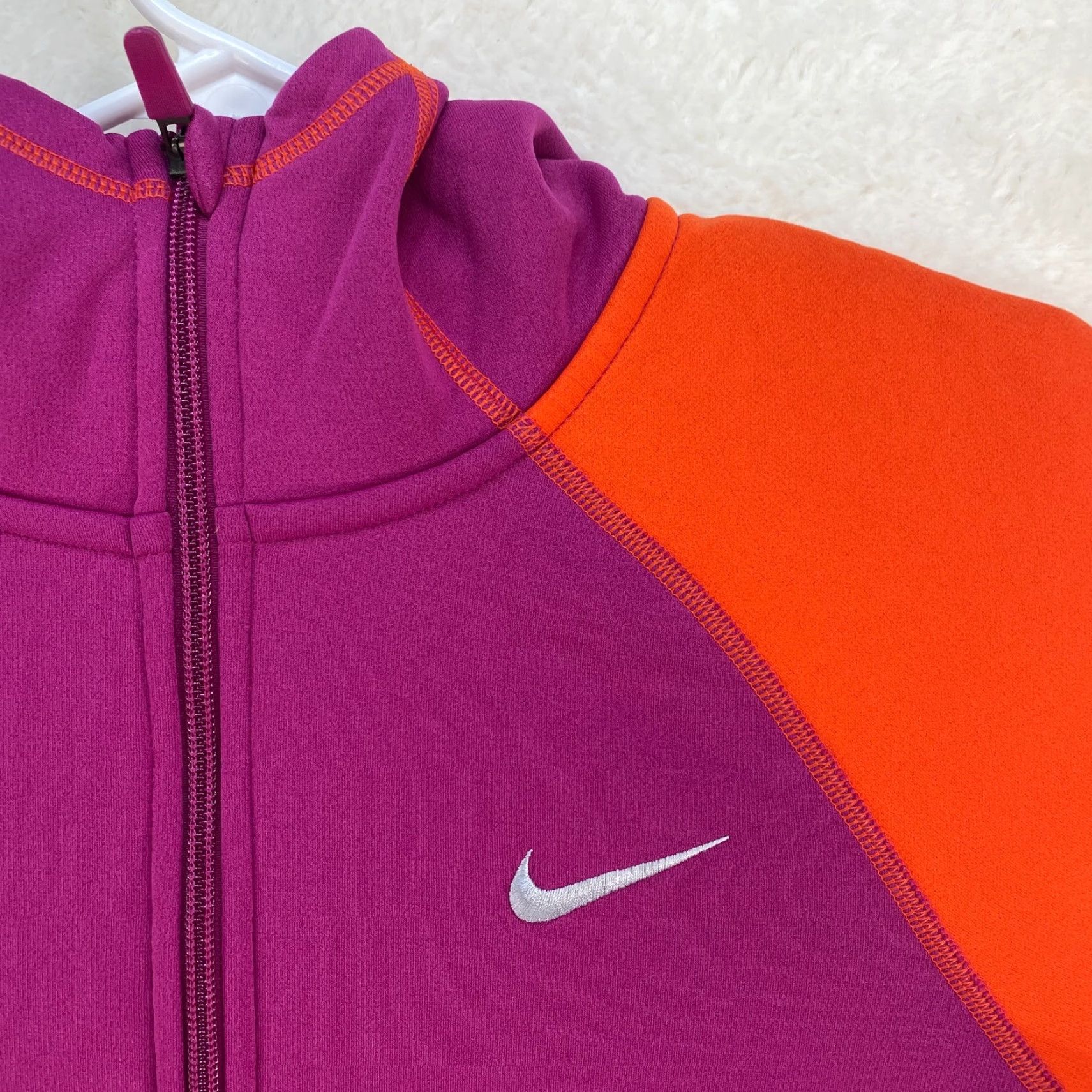 Nike VINTAGE Nike Therma-Fit Orange Purple Hoodie Hooded Full Zip Jacket Womens L Purple Nike Therma-Fit Hoodie Full Zip Jacket Womens Large Size L / US 10 / IT 46 - 4 Thumbnail