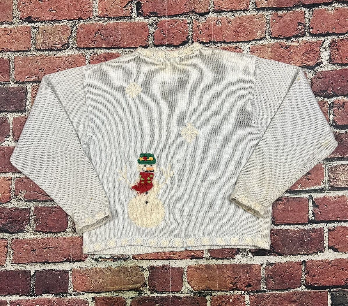 Other Vintage BellePointe Christmas Knit Cardigan Sweater Snowman Size XL / US 12-14 / IT 48-50 - 2 Thumbnail