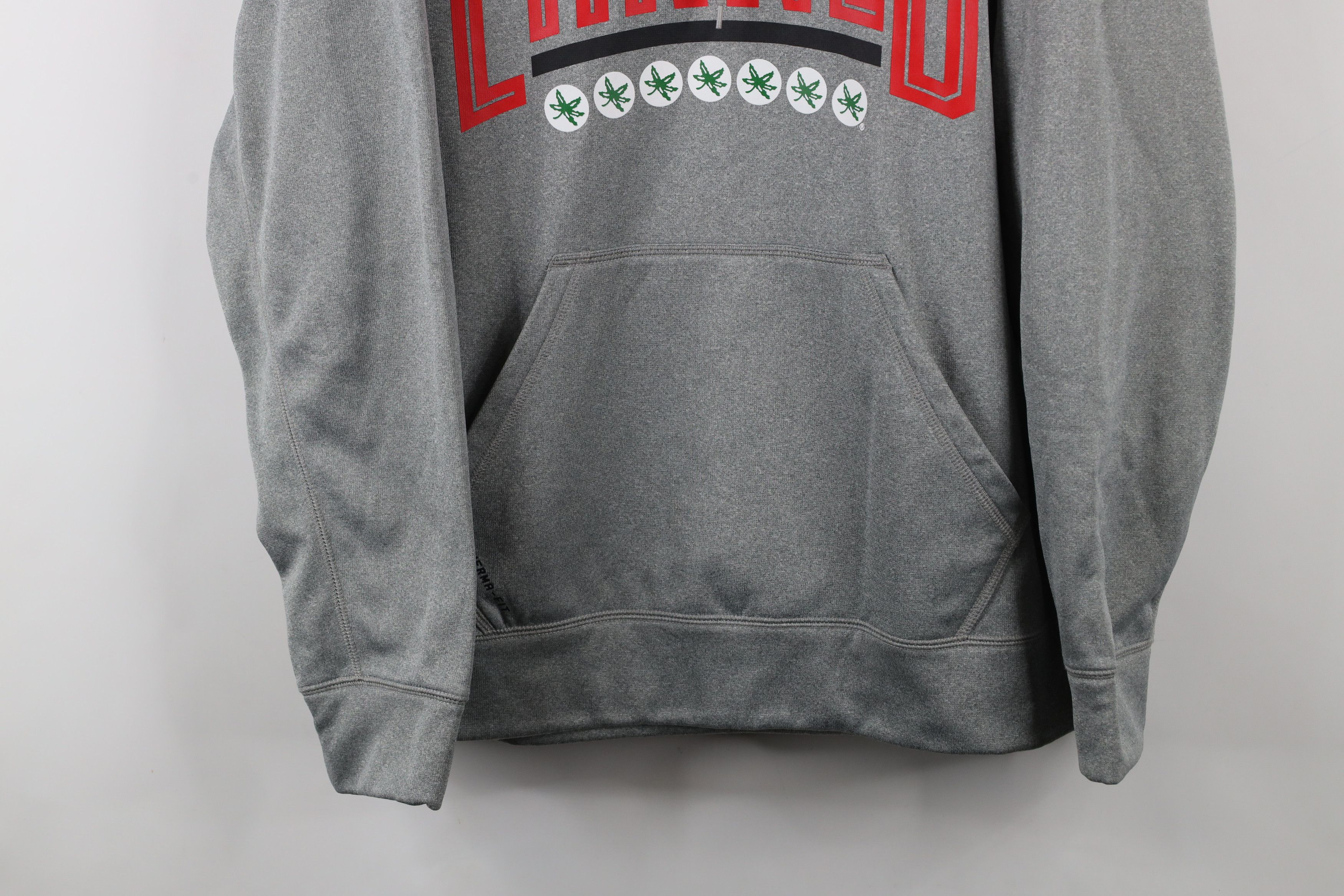 Nike × Vintage Nike Therma Fit Ohio State University Buckeyes Hoodie Gray Size US L / EU 52-54 / 3 - 3 Thumbnail