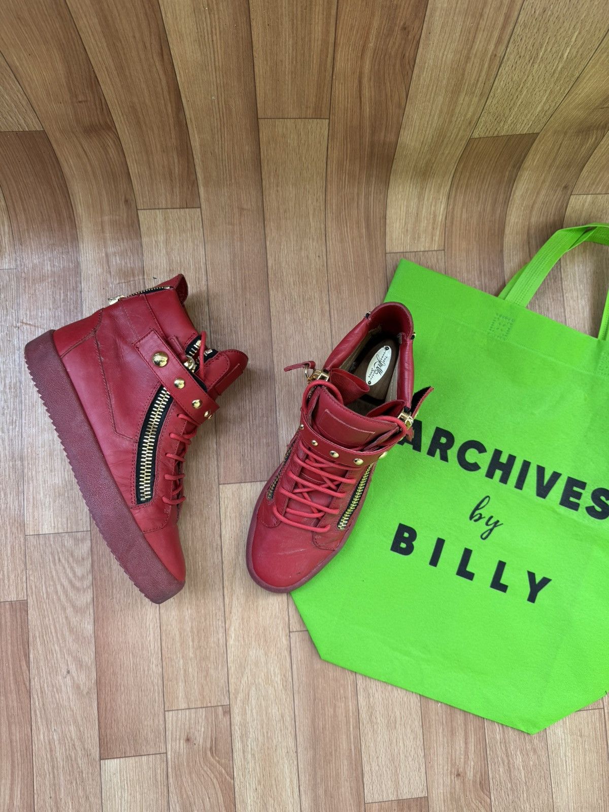 📍📍🥹 Giuseppe Zanotti " Red Octobers " Hightop Sneakers