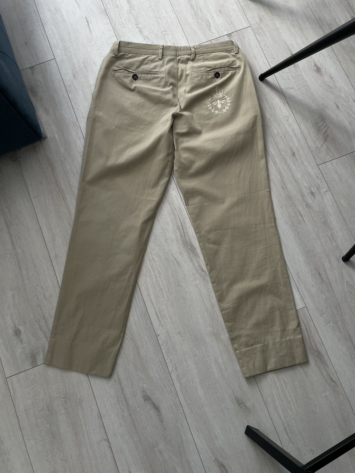 Dolce & Gabbana Dolce & Gabbana Beige Pants Bee Luxury RARE Size 27" / US 4 / IT 40 - 1 Thumbnail