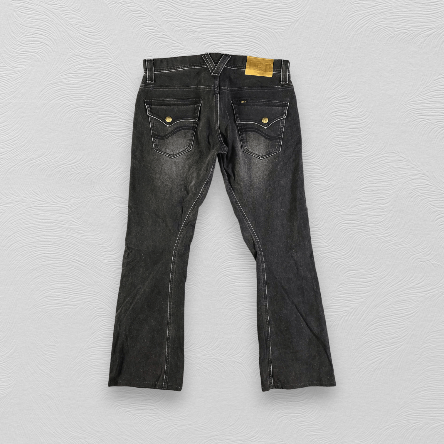Lee Vintage Lee Flare Jeans Faded Black Denim KJ3063 Size US 34 / EU 50 - 2 Thumbnail