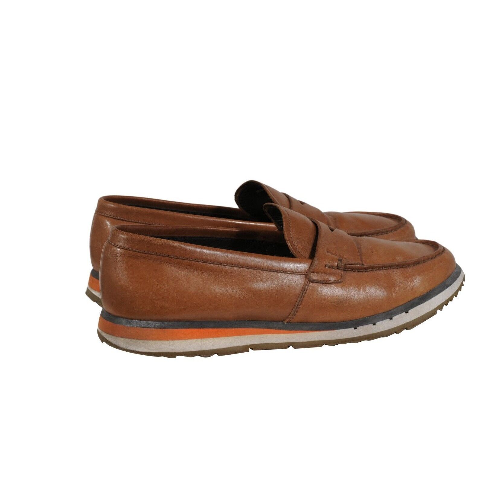 Prada Penny Loafers Brown Leather - 02475 Size US 9.5 / EU 42-43 - 4 Thumbnail