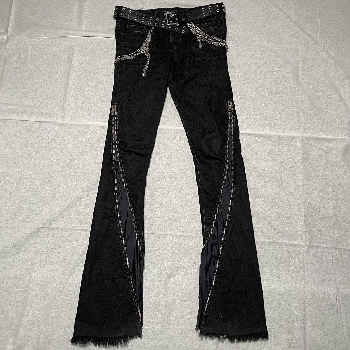 image of Rick Owens Ss09 "strutter" Banana Cut Denim Jeans in Black, Men's (Size 26)