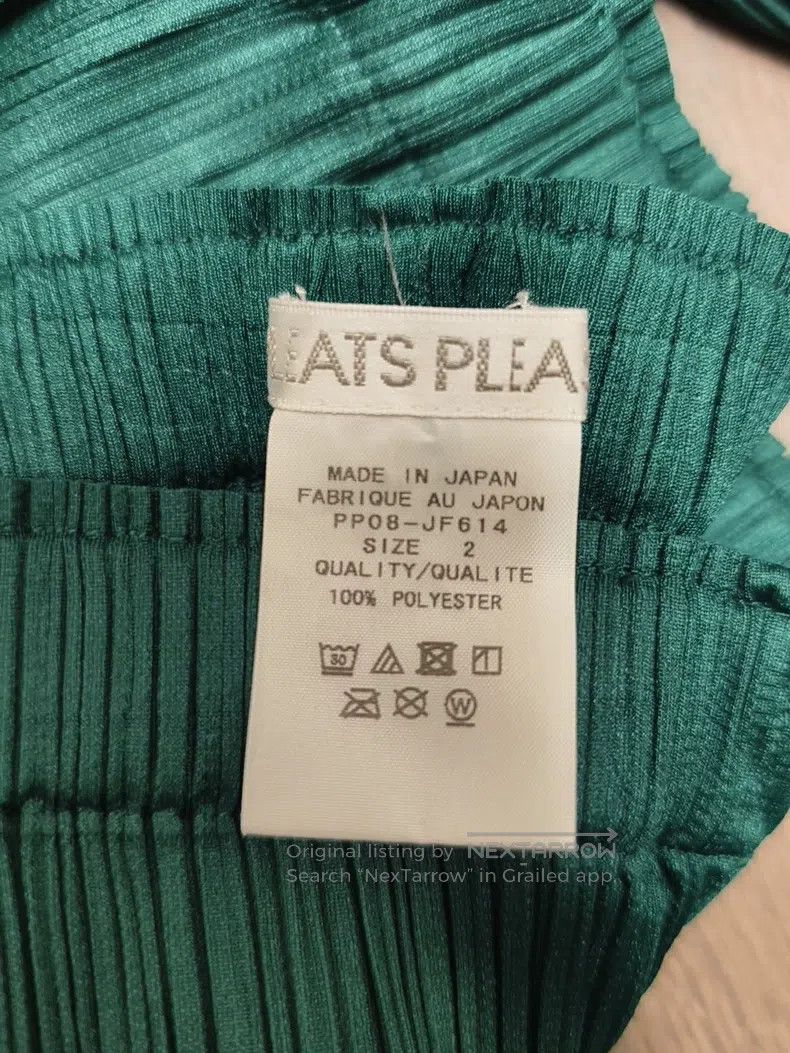 Issey Miyake Issey Miyake Green straight-leg pants Size 25" / US 0 / IT 36 - 2 Thumbnail