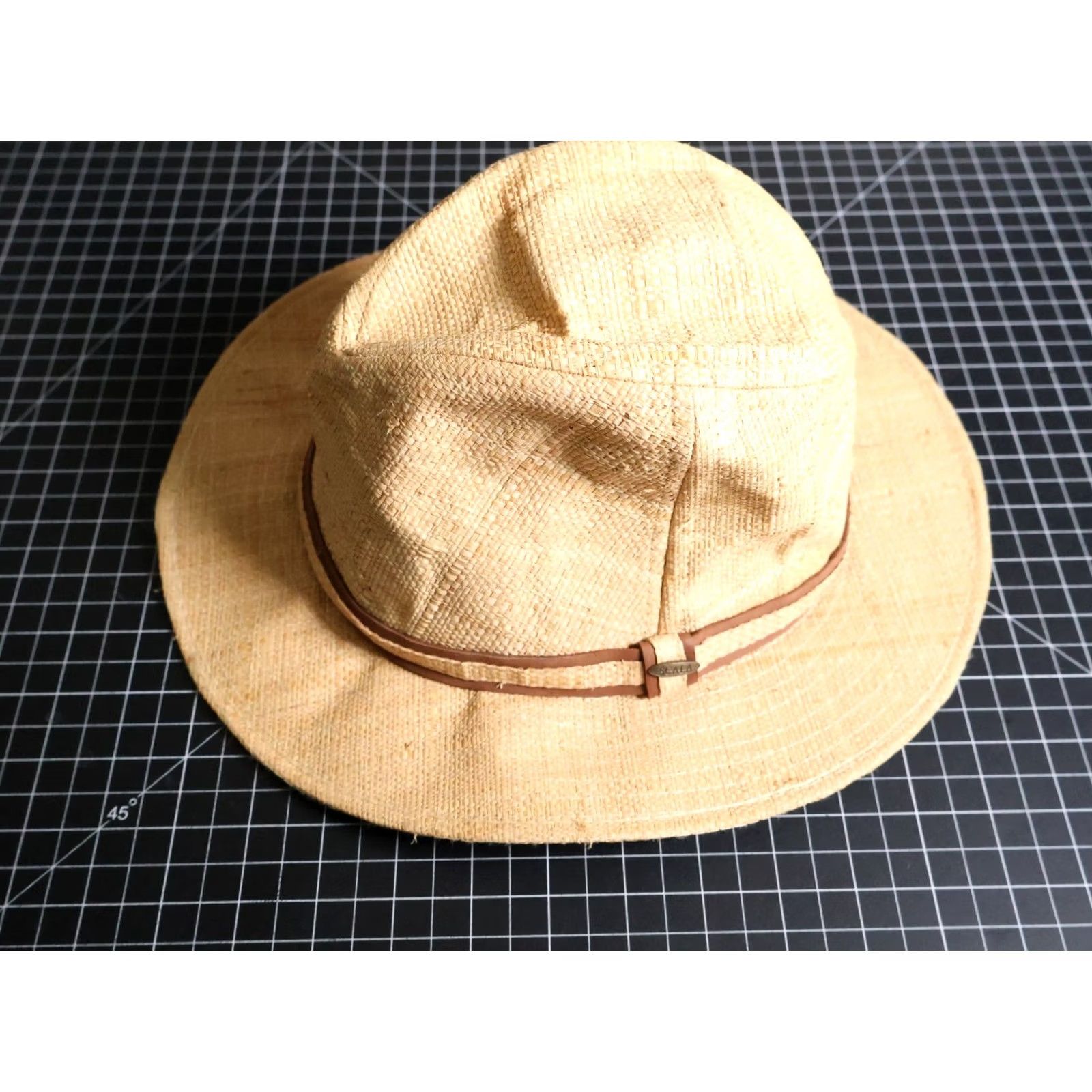 Vintage VINTAGE Scala Panama Hat Men Medium Beige Straw Packable Handmade Retro VTG Hat Size ONE SIZE - 5 Thumbnail