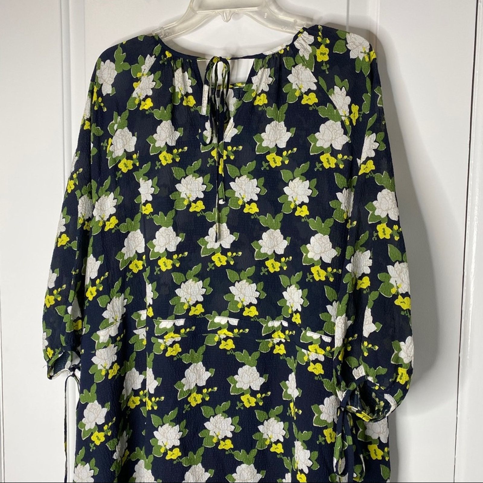 Anthropologie Anthropologie Whit Sadie Maxi Silk Floral Dress Navy Blue Size XS / US 0-2 / IT 36-38 - 9 Thumbnail