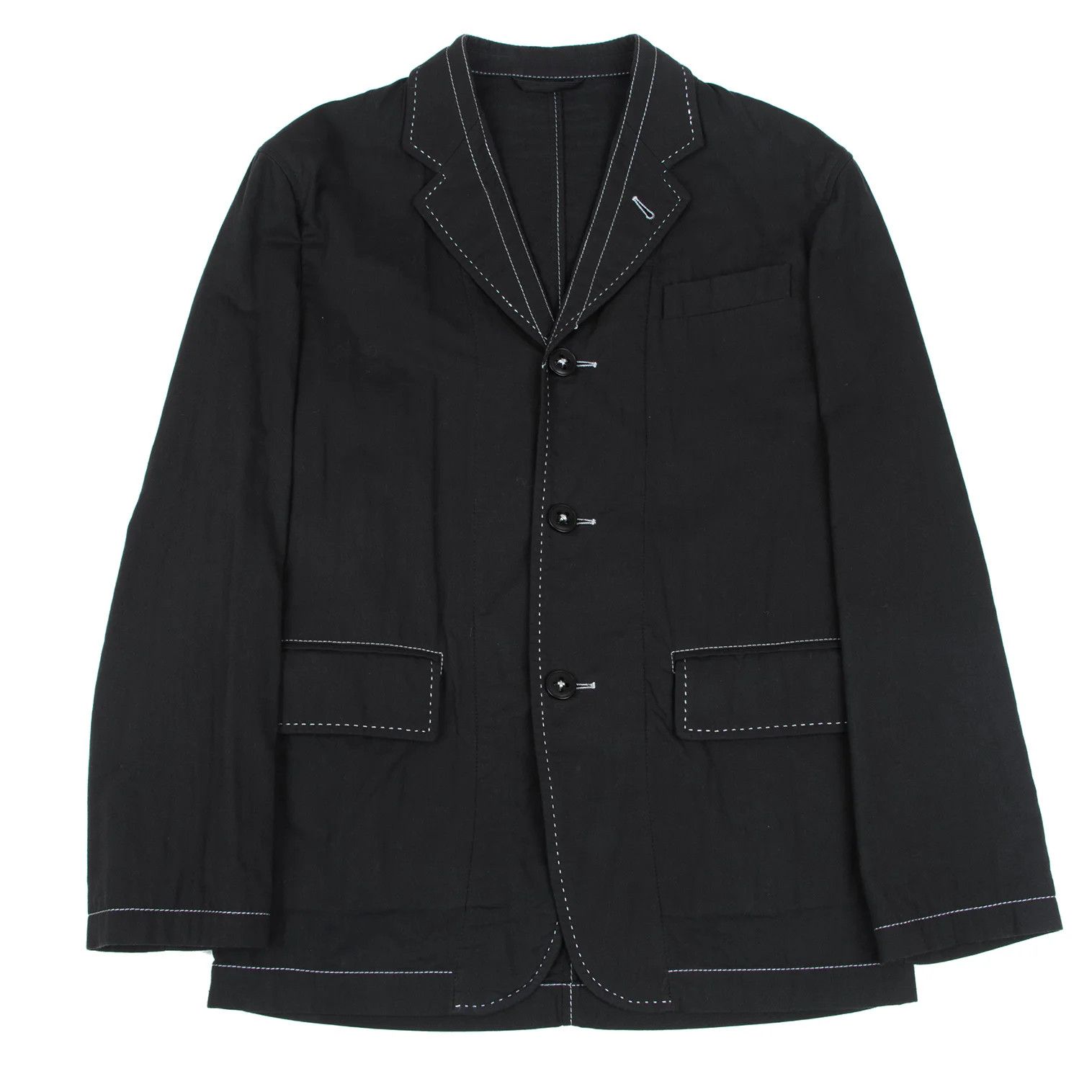 Ann Demeulemeester Cotton Stitch Design Jacket in Black, Size XS Size US XXS / EU 40 - 1 Thumbnail
