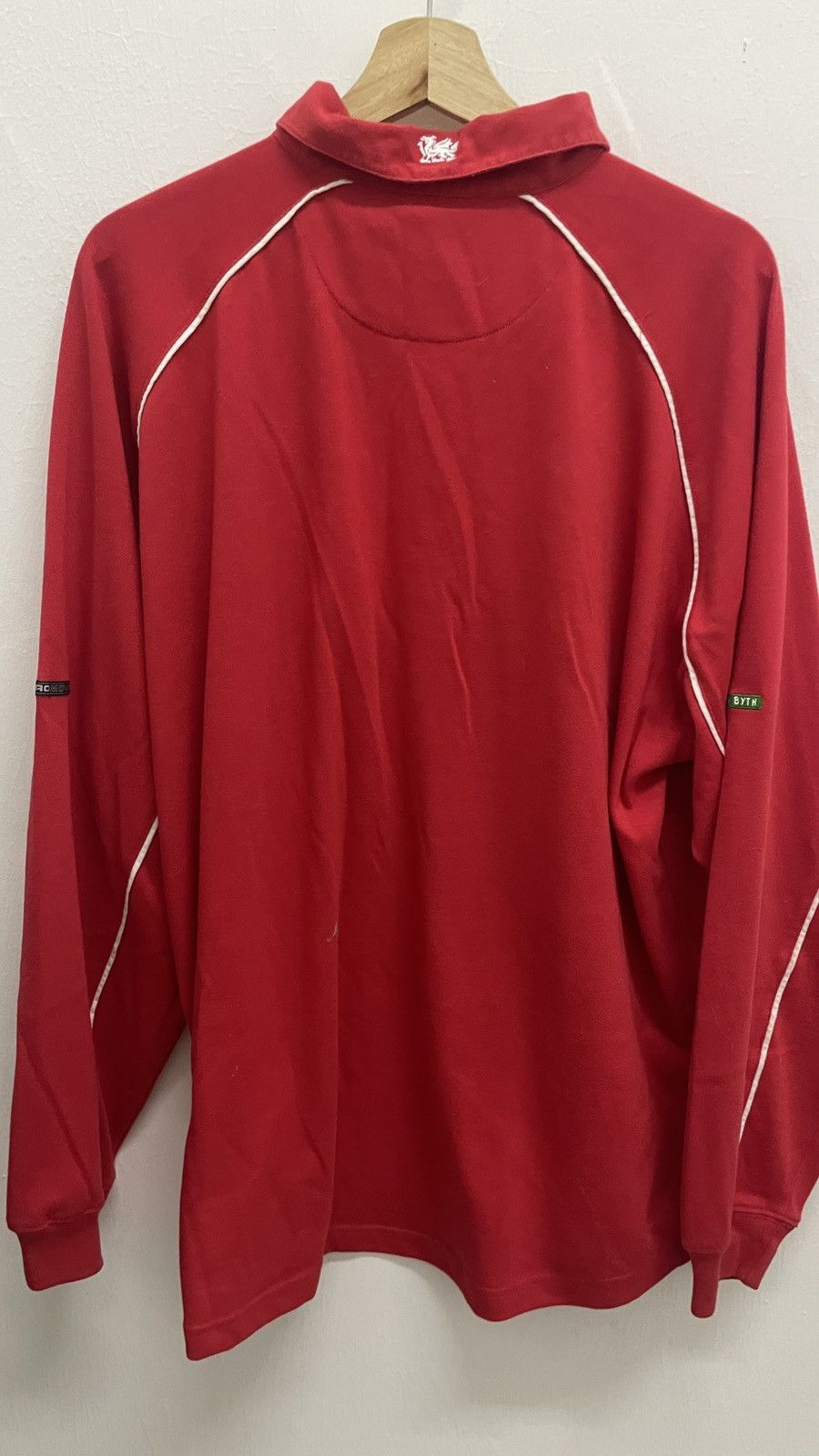 Reebok Wales 2001/02 Home Reebok WRU Rugby Union Long Sleeve Size US XXL / EU 58 / 5 - 4 Thumbnail