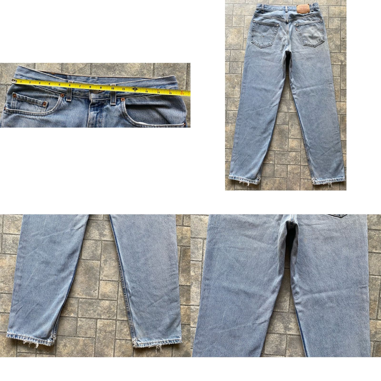 Levi's VINTAGE Levi’s 550 Jeans Men 33x32 Blue USA Inseam 32 Flaws Wear Relaxed Fit Pants Size US 33 - 9 Thumbnail