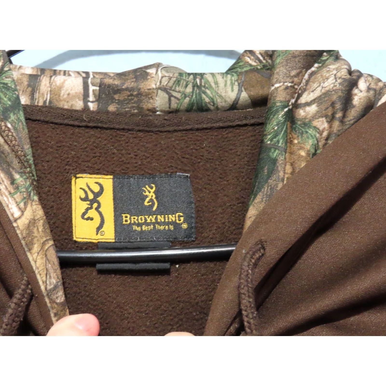Vintage Browning Men's Medium Deer Logo Brown Pullover Hoodie Size US M / EU 48-50 / 2 - 5 Thumbnail