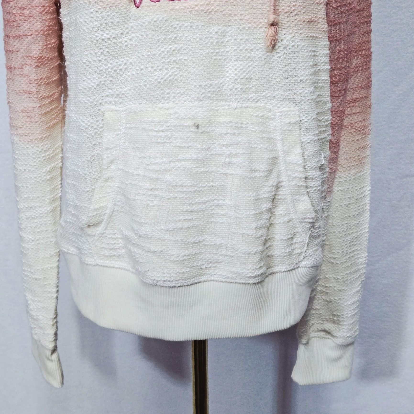 Vintage Laguna Beach Womens XL Hoodie Pink Ombre Embroidered Pullover Casual Beach by Exist Pullover Hoodie Wool? (Note: incorrect) Size XL / US 12-14 / IT 48-50 - 4 Thumbnail