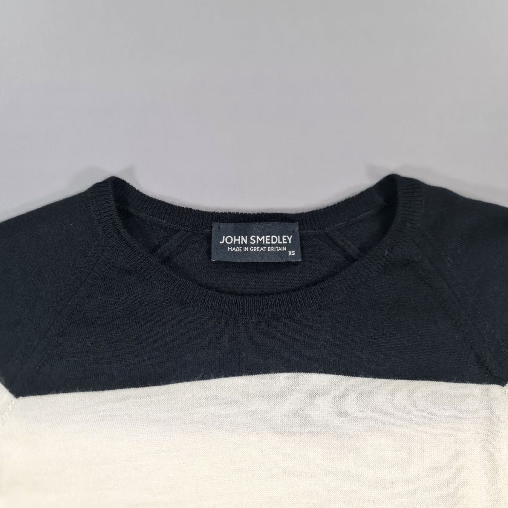 John Smedley John Smedley Jumper Grey XS Wool Colourblock Sweater Made In England Mens Size XS / US 0-2 / IT 36-38 - 2 Thumbnail