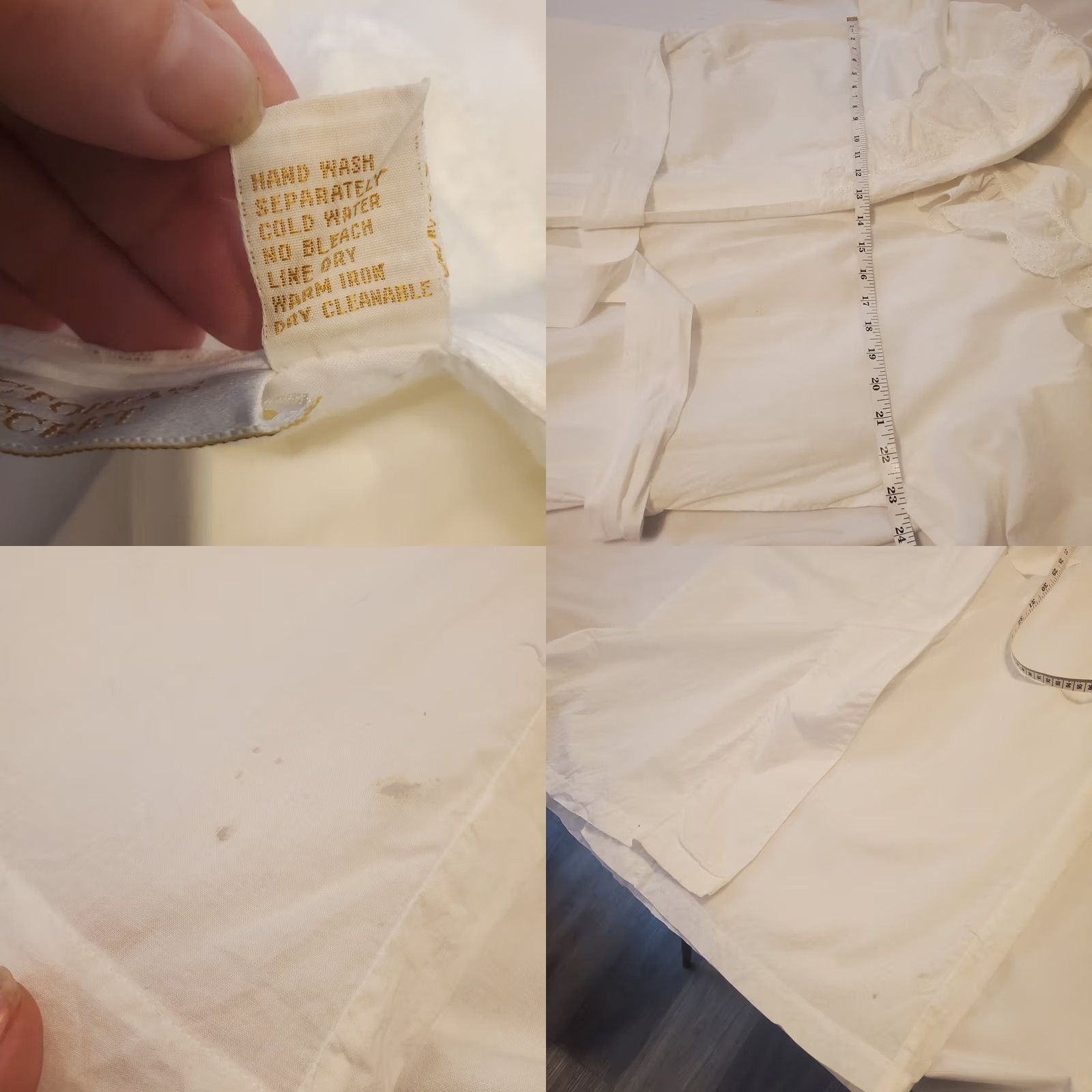 Victoria's Secret VINTAGE Victoria's Secret Robe Lace 70s White Victorian Cottage OSFM Mini/Minimalist 50" Shoulder to Hem Womens Size ONE SIZE - 9 Thumbnail