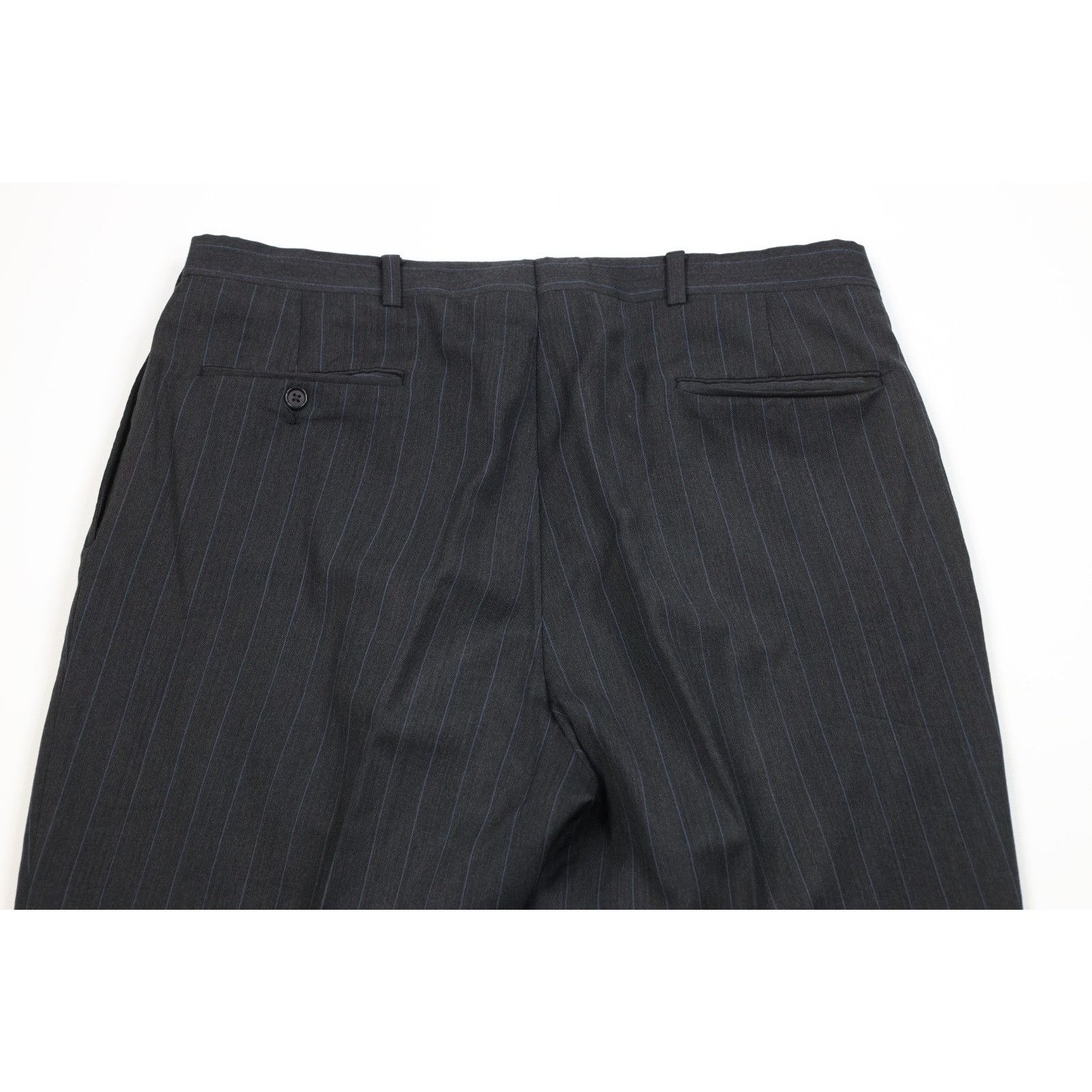 Vintage Vintage 90s Streetwear 2 Piece Wedding Wool Pinstriped Suit Size 42R - 21 Thumbnail