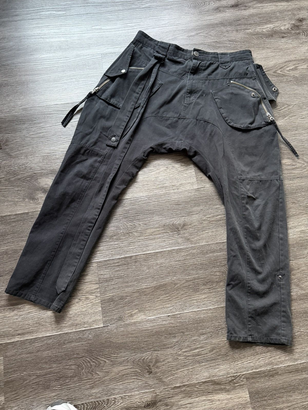 PPFM PPFM Eastern Rock Pants Drop Crotch Zipper Black Cargo Size US 32 / EU 48 - 8 Thumbnail