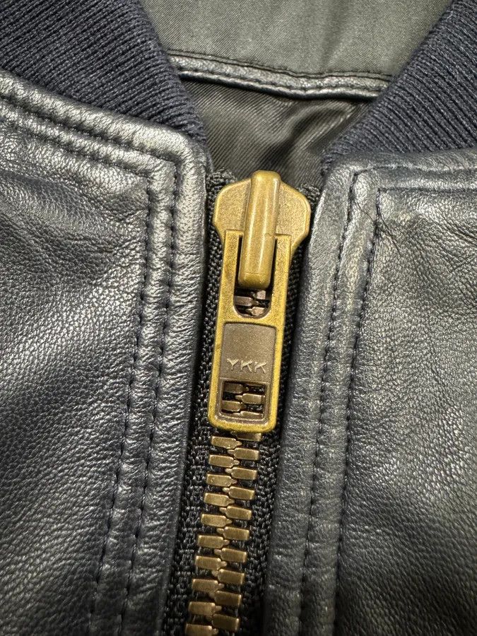 Designer × Givenchy × Vintage SS2013 Givenchy Navy Lamb Leather Bomber Jacket Size US L / EU 52-54 / 3 - 10 Thumbnail
