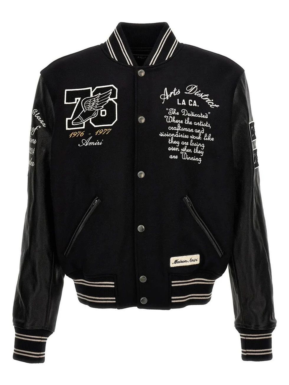 Amiri o1mle0725 Oversized Eagle Varsity Jacket in Black Size US M / EU 48-50 / 2 - 1 Thumbnail