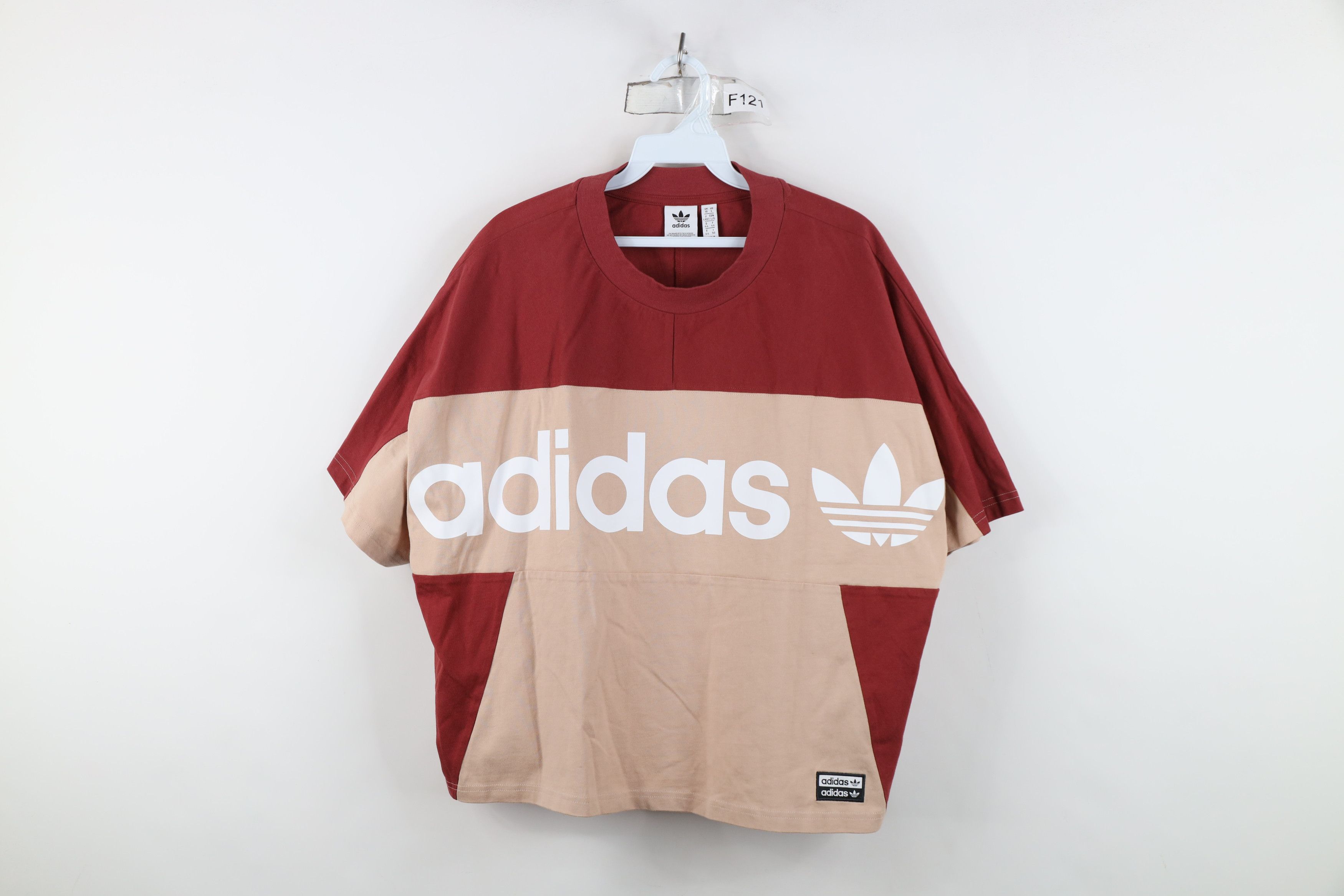 Adidas Y2K Adidas Big Logo Color Block Cropped Boxy Fit T-Shirt Size L / US 10 / IT 46 - 1 Thumbnail